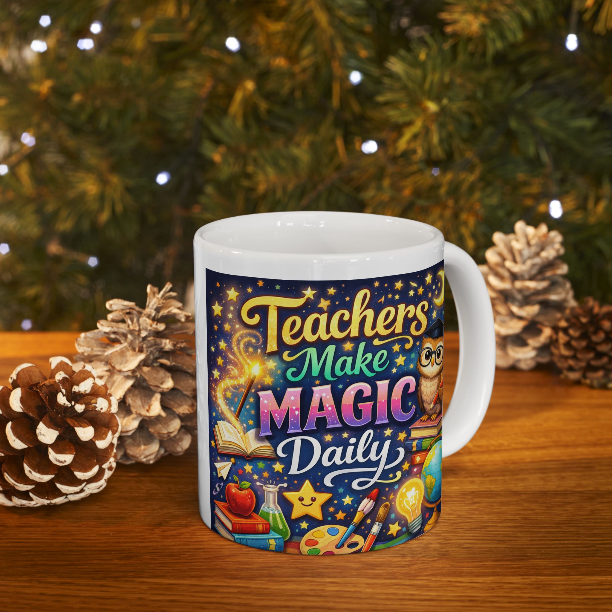 Teachers Magic Ceramic Mug Brings a Playful Energy for Inspiration and Daily Routine in the Classroom