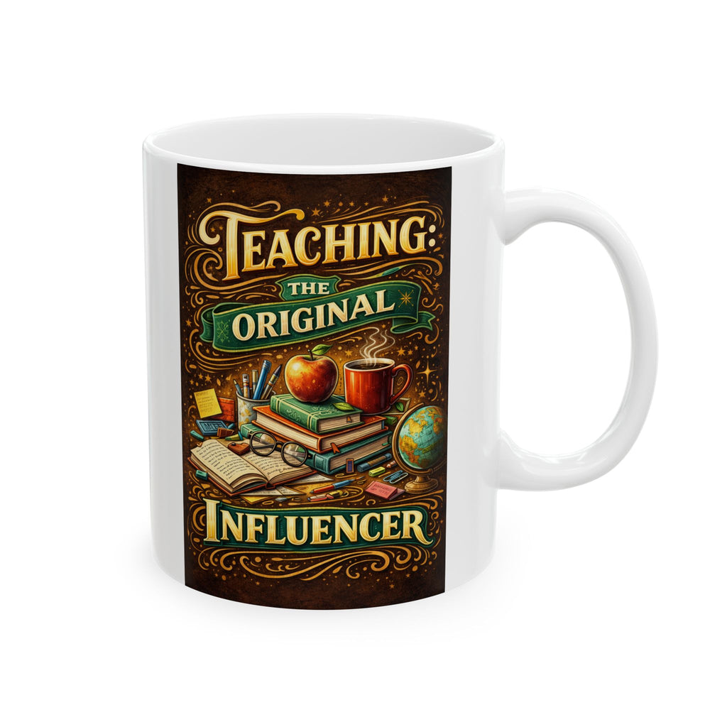 Inspirational Teacher Mug: 'Teaching - The Original Influencer', Perfect for Any Desk or Kitchen