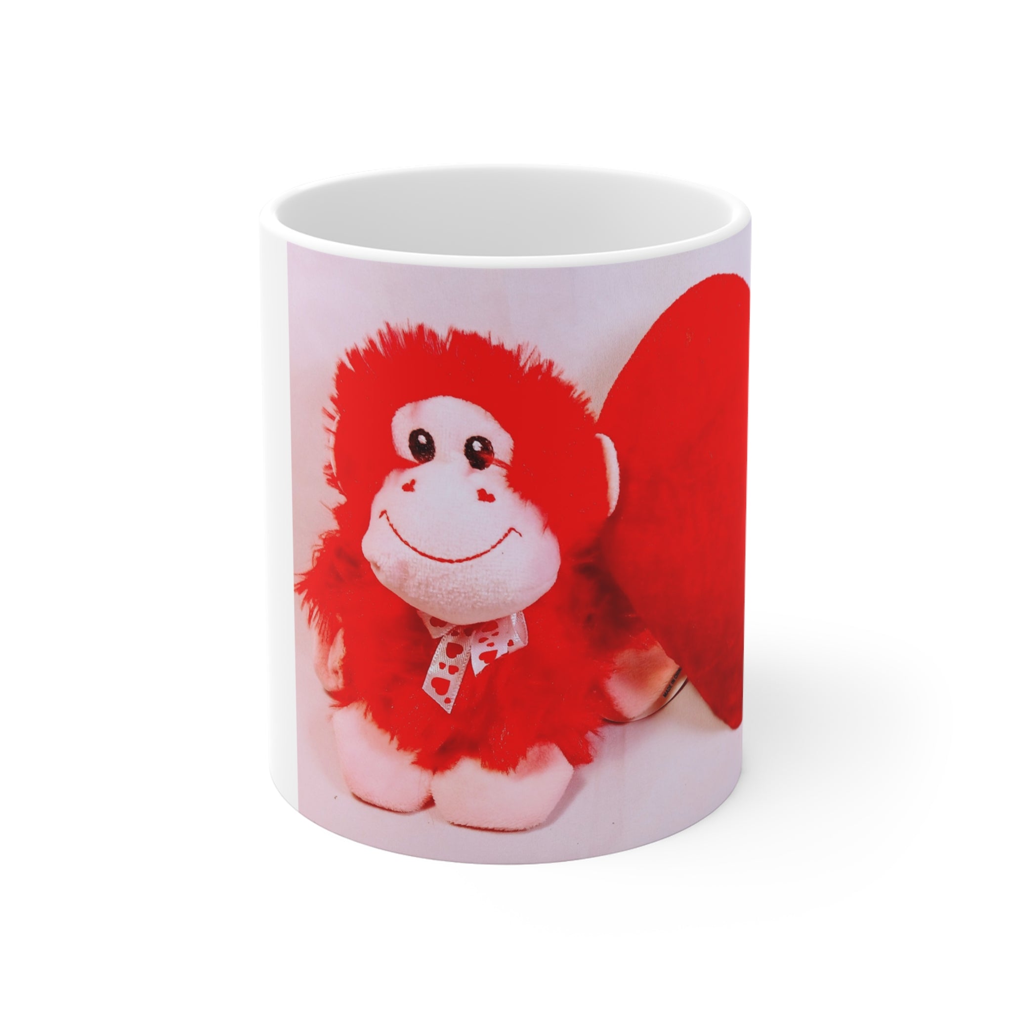 White Ceramic Mug - For Coffee lovers and monkey lovers, Great collectible mug.