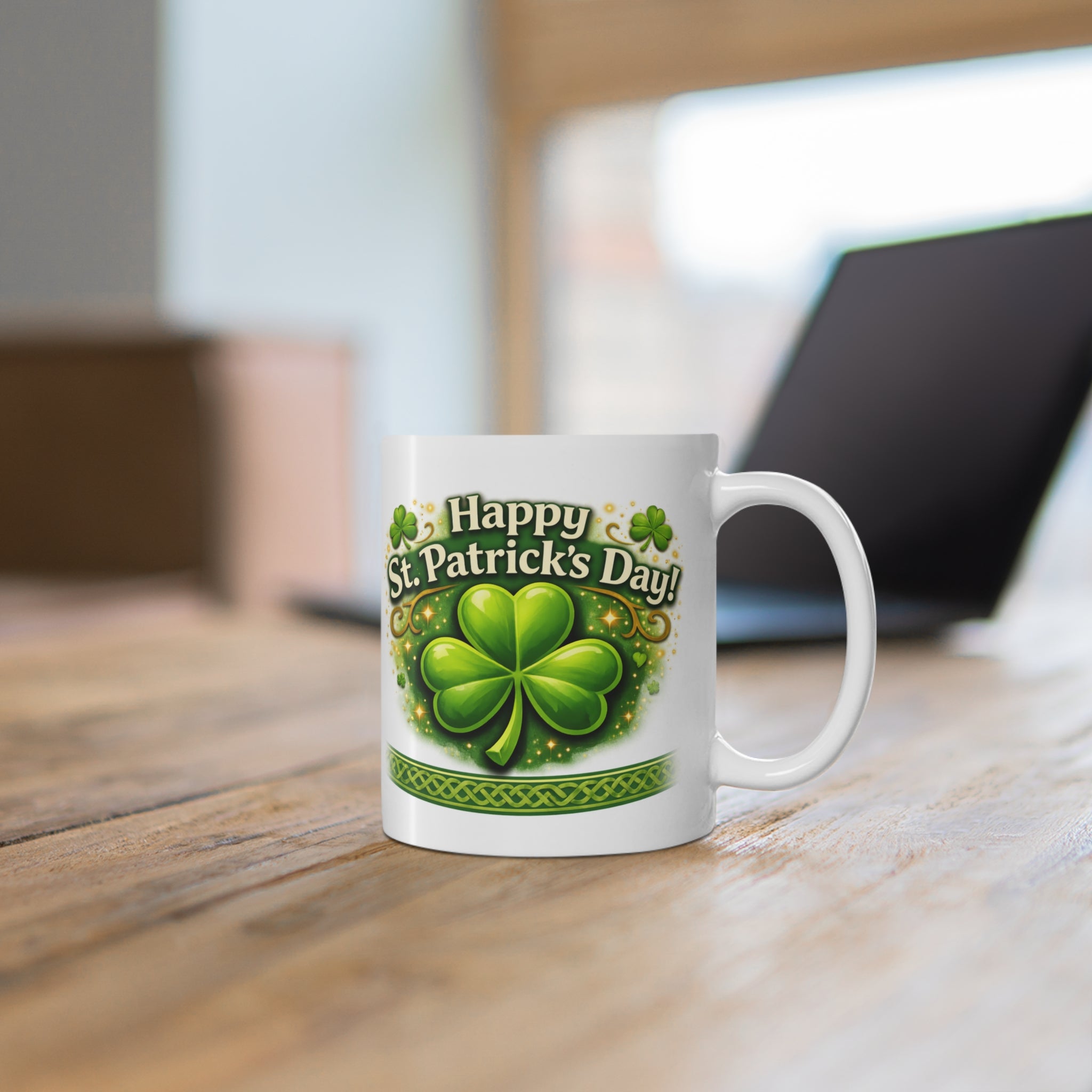 St. Patrick's Day Coffee Mug - Vivid Green Luck for Festive Gatherings, Cozy Cheerful Reminder for Coffee Moments