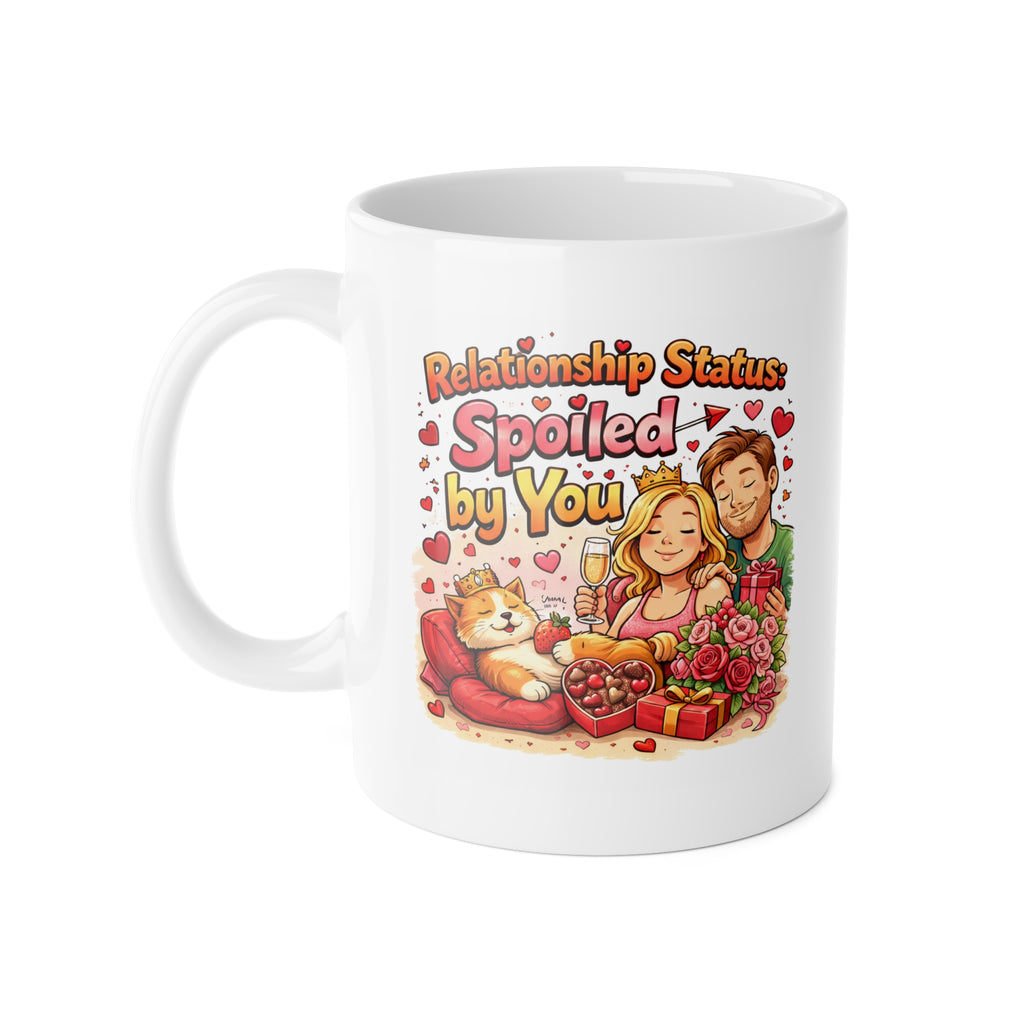Cute Couples Mug - 'Spoiled by You',  Ideal Gift for Weddings, Anniversaries or Just Because