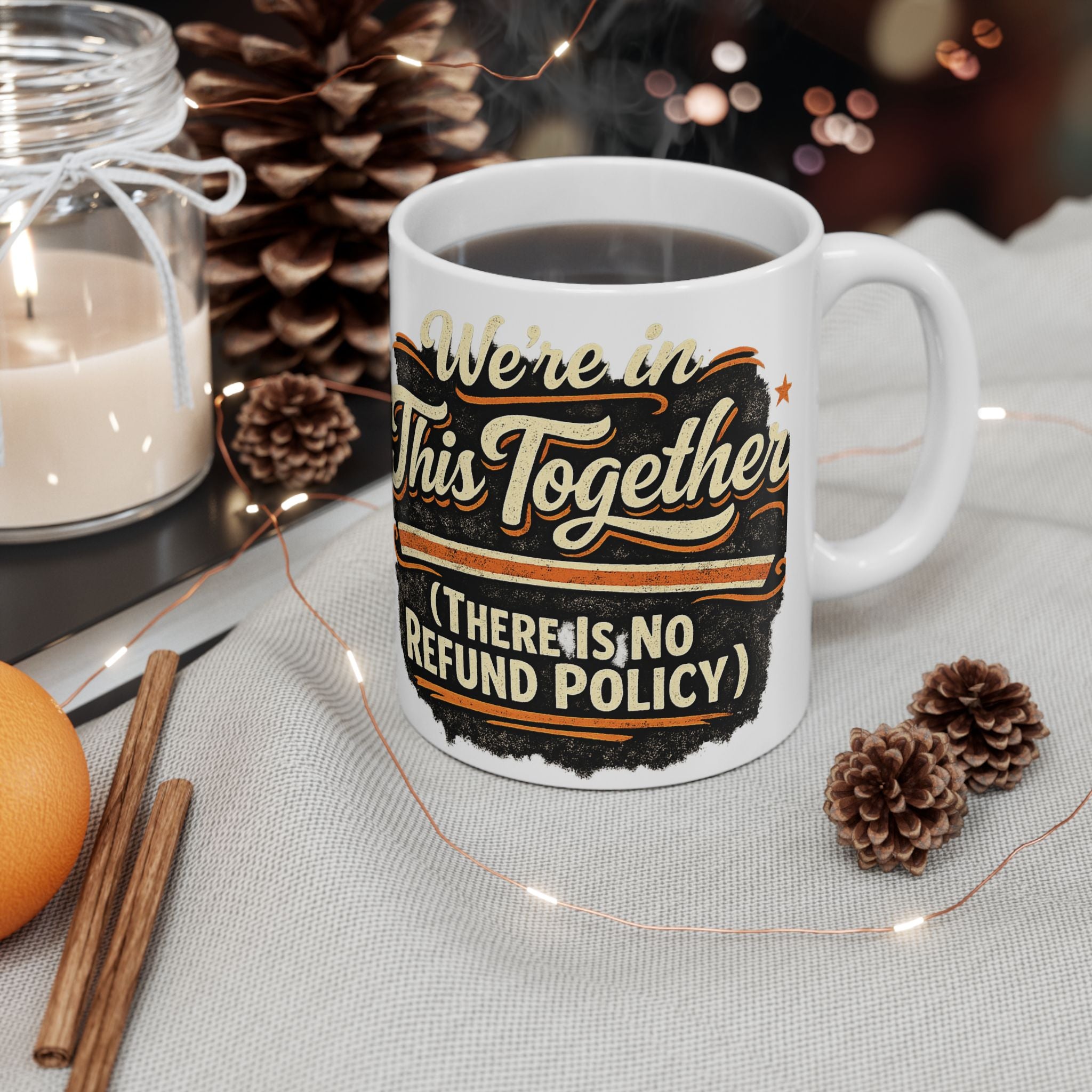 Romantic Coffee Mug, We're in This Together, Ideal for Anniversaries OR Just Because