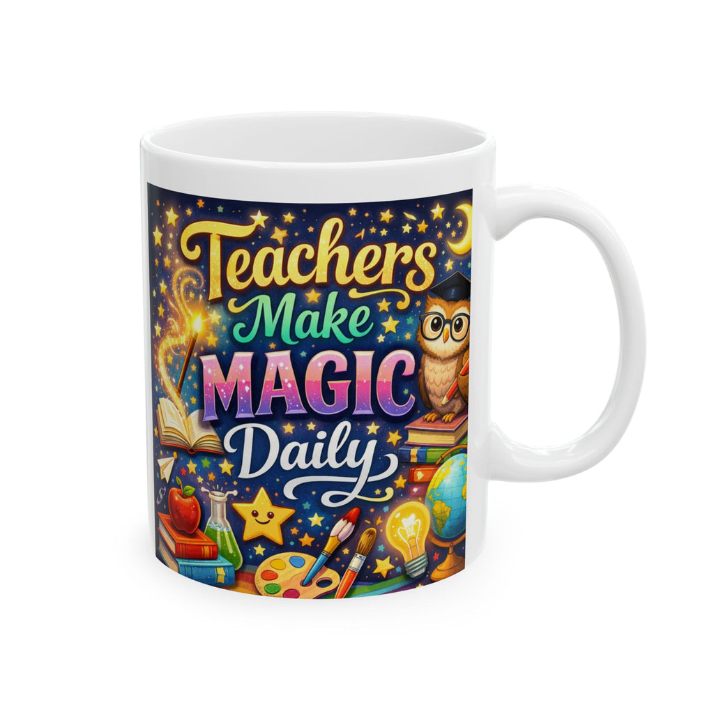 Teachers Magic Ceramic Mug Brings a Playful Energy for Inspiration and Daily Routine in the Classroom