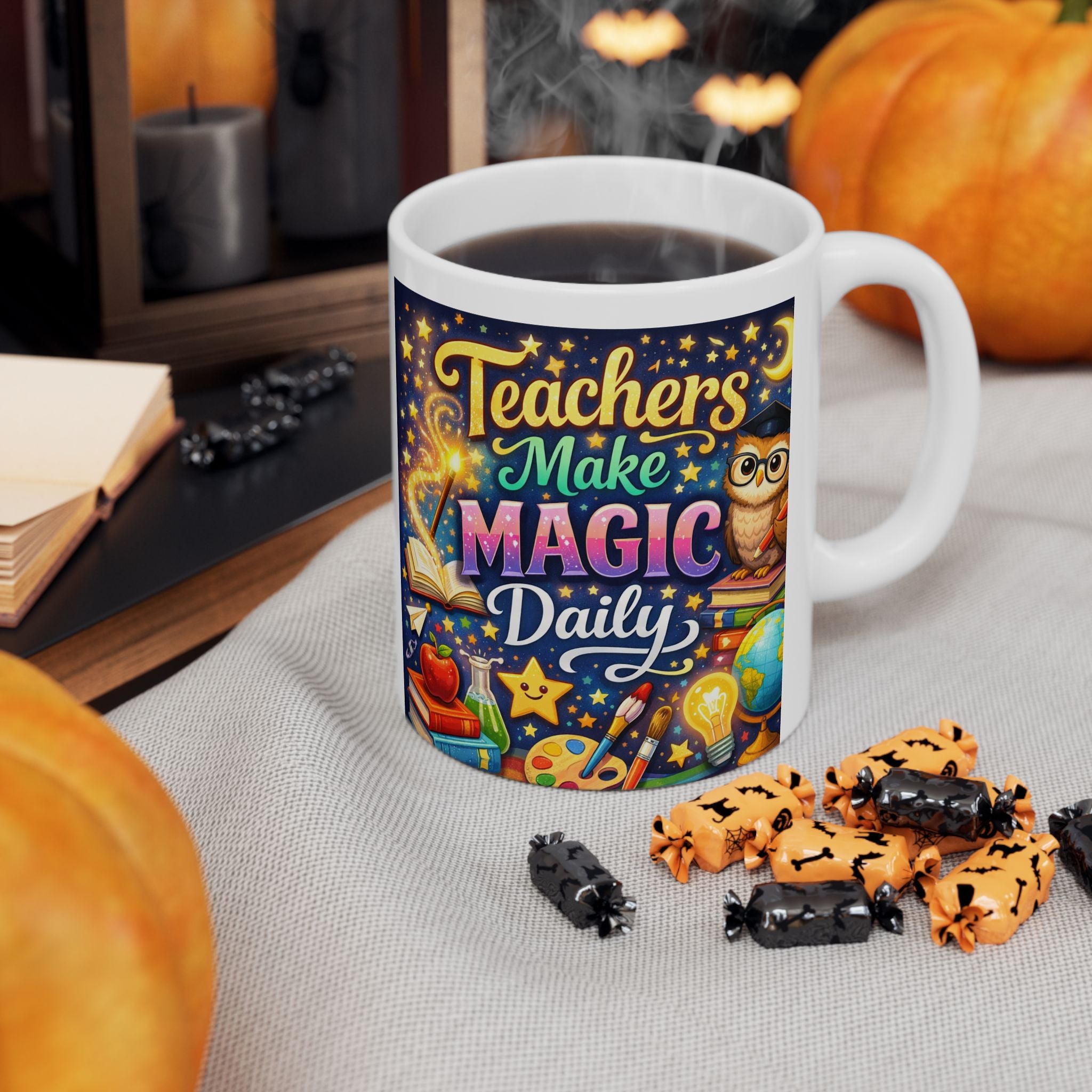 Teachers Magic Ceramic Mug Brings a Playful Energy for Inspiration and Daily Routine in the Classroom