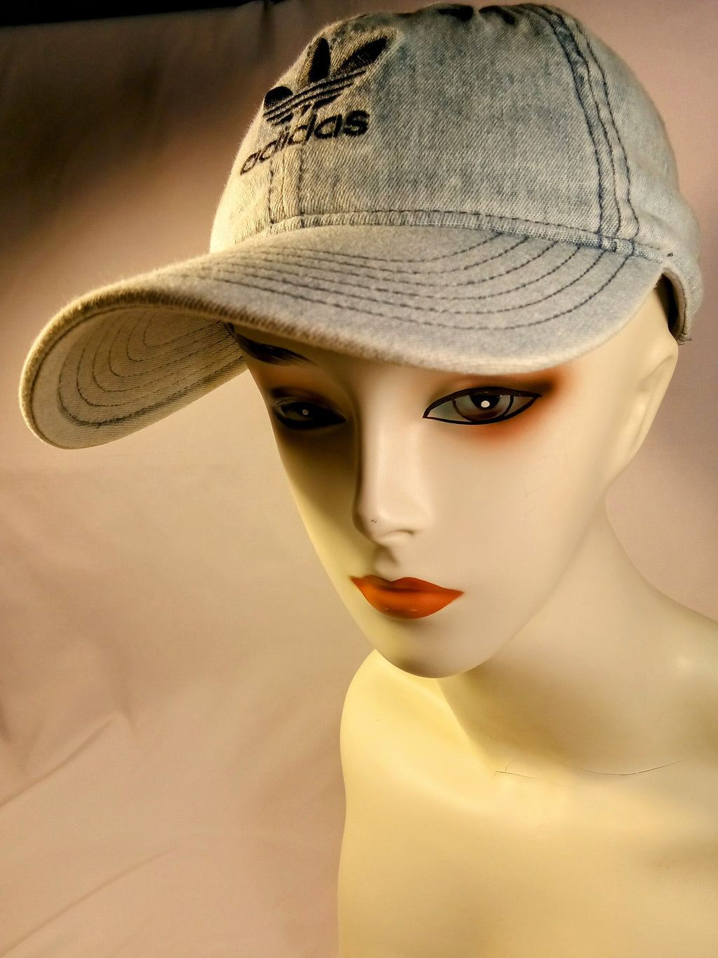 Adidas Hat Light Blue with Embroidered Logo, Retro Cap Sporty Chic Vintage-Inspired, Throwback Classic Design