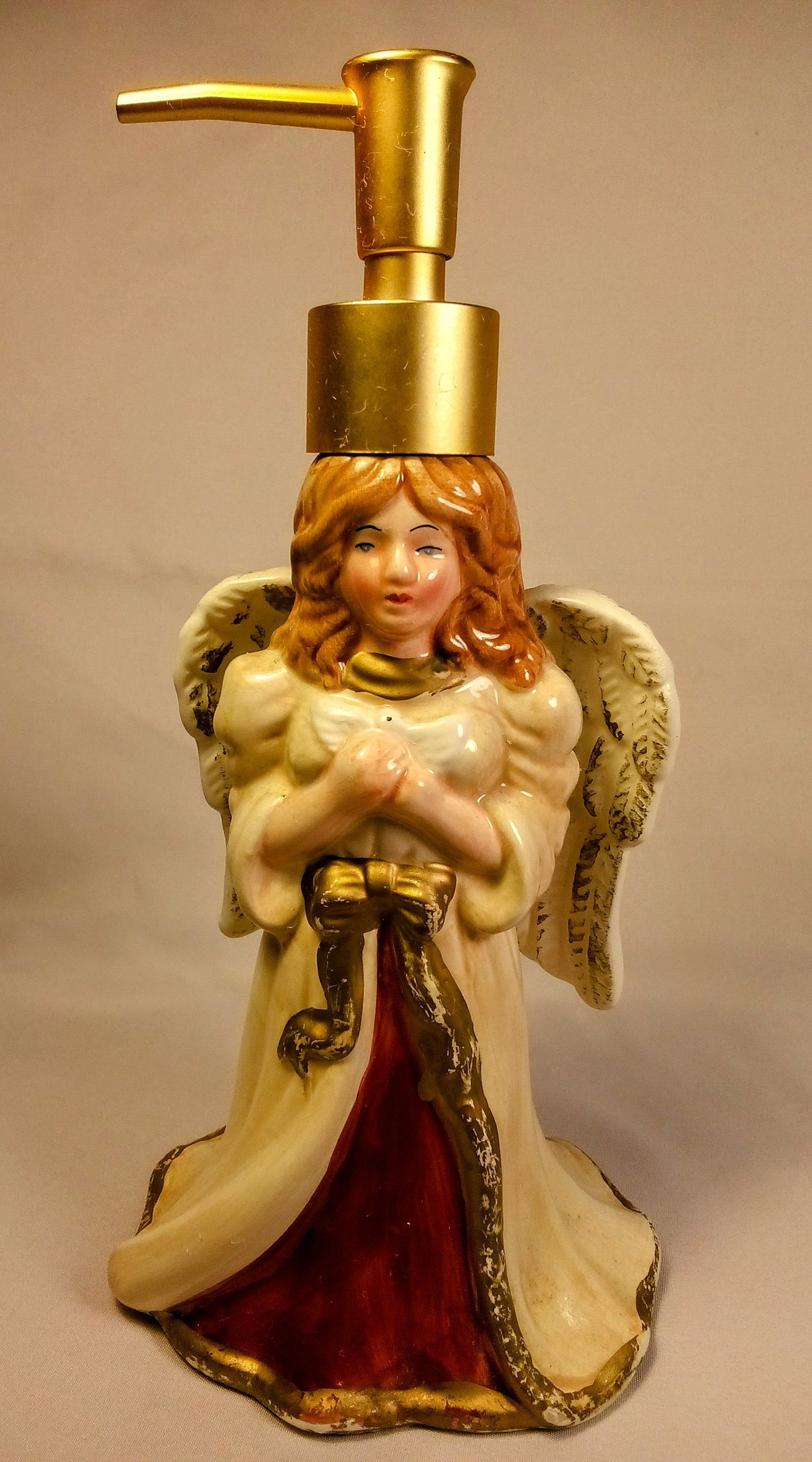 Angel Soap Dispenser Foaming Bathroom Soap Holder, Home and Living Gift for Nurses, Porcelain Angel Soap Saver, Home Room Decor, Housewarming Bathroom Accessory, Hostess Birthday Gift, Nurser Appreciation  Anniversary
