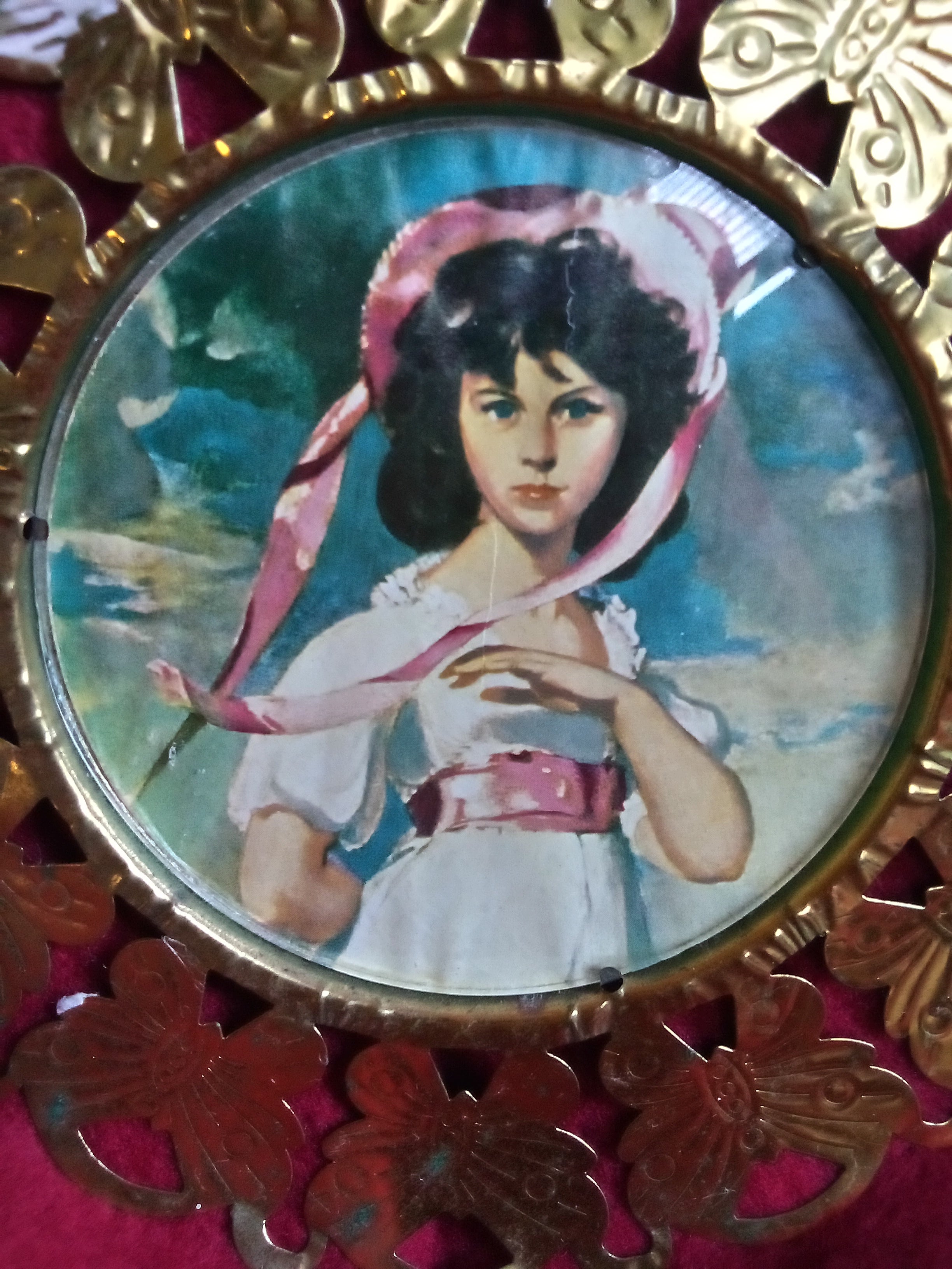 Victorian Jewelry Box AND Antique Picture Frames Set - Elegant Gold Lacquerware Gift for Her