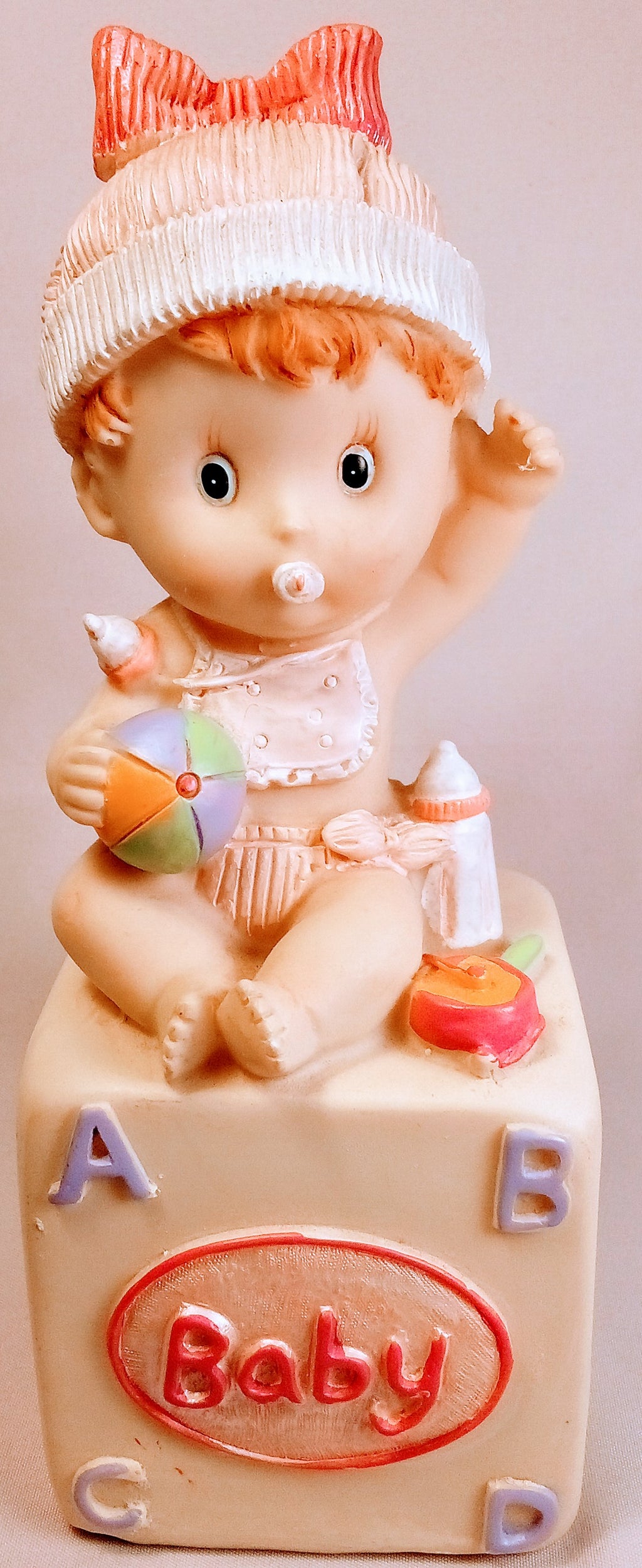 Baby Shower First ABC Block, New Baby Block Decoration, Nursery Learning Decor Art, Birthday Gift for Baby