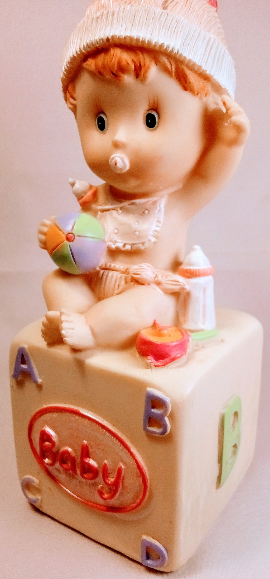 Baby Shower First ABC Block, New Baby Block Decoration, Nursery Learning Decor Art, Birthday Gift for Baby