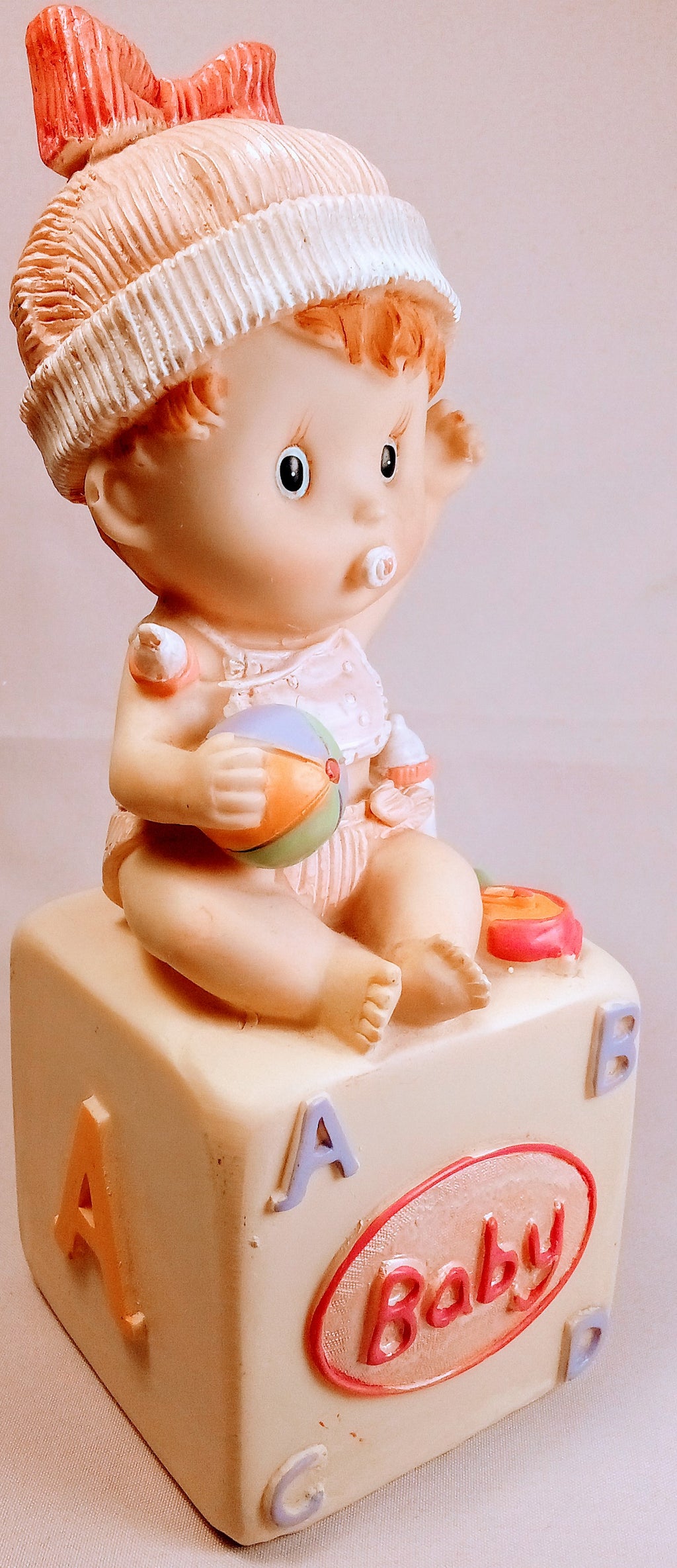 Baby Shower First ABC Block, New Baby Block Decoration, Nursery Learning Decor Art, Birthday Gift for Baby