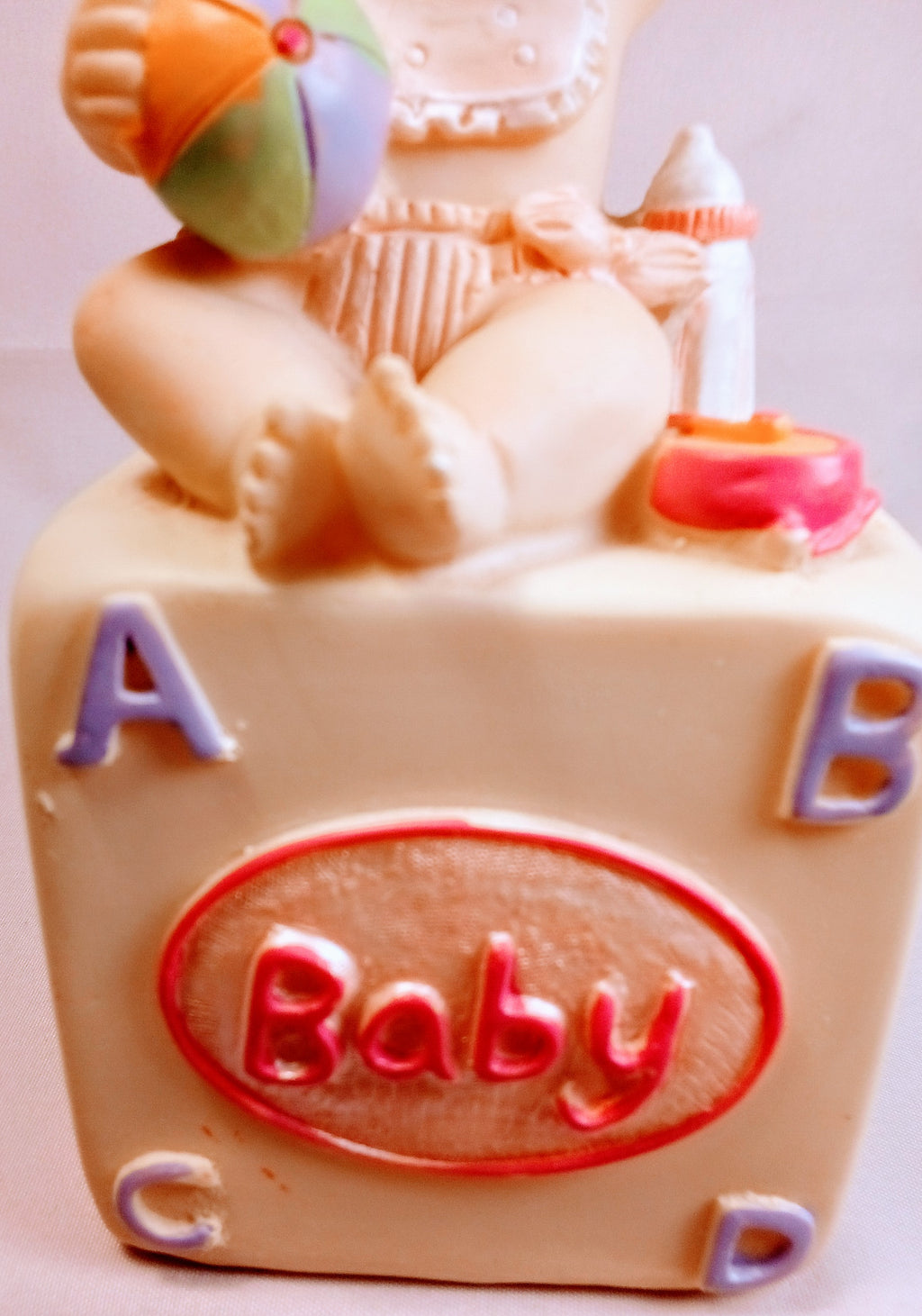 Baby Shower First ABC Block, New Baby Block Decoration, Nursery Learning Decor Art, Birthday Gift for Baby