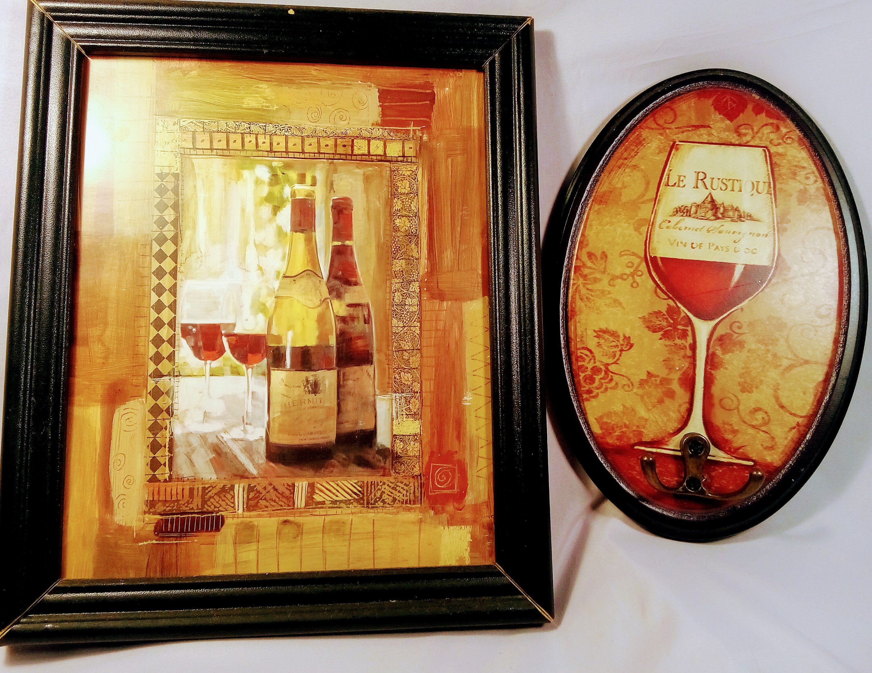 Christmas Gift Set of 2: Home Bar Decors, Elegant Rustic Tavern Decor, AND Vintage Wall Art Hermitage for Basement Farmhouse