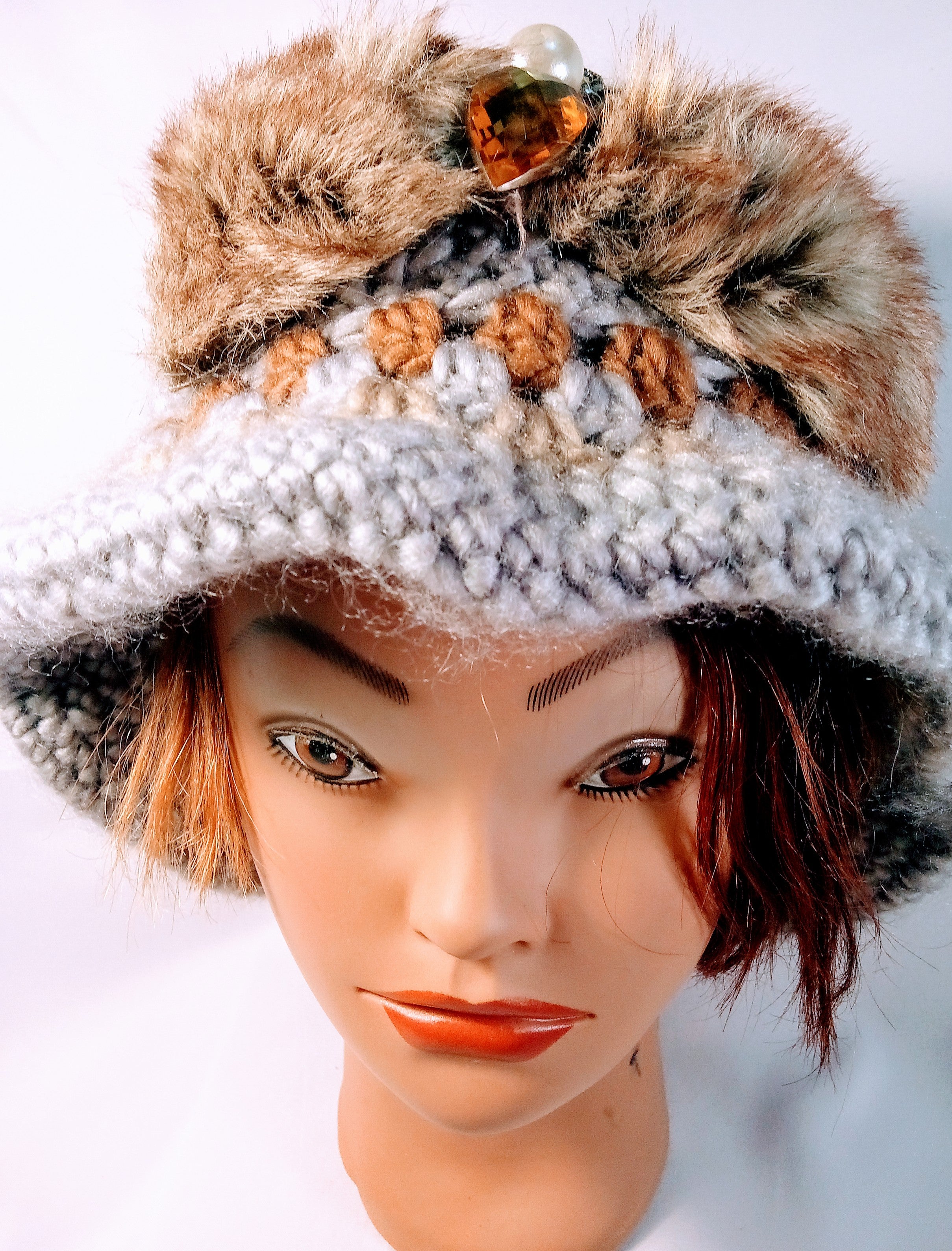 Christmas Winter Knitted Bonnet Beanie, Easy Christmas Knitted Hat, Christmas Party Accessory