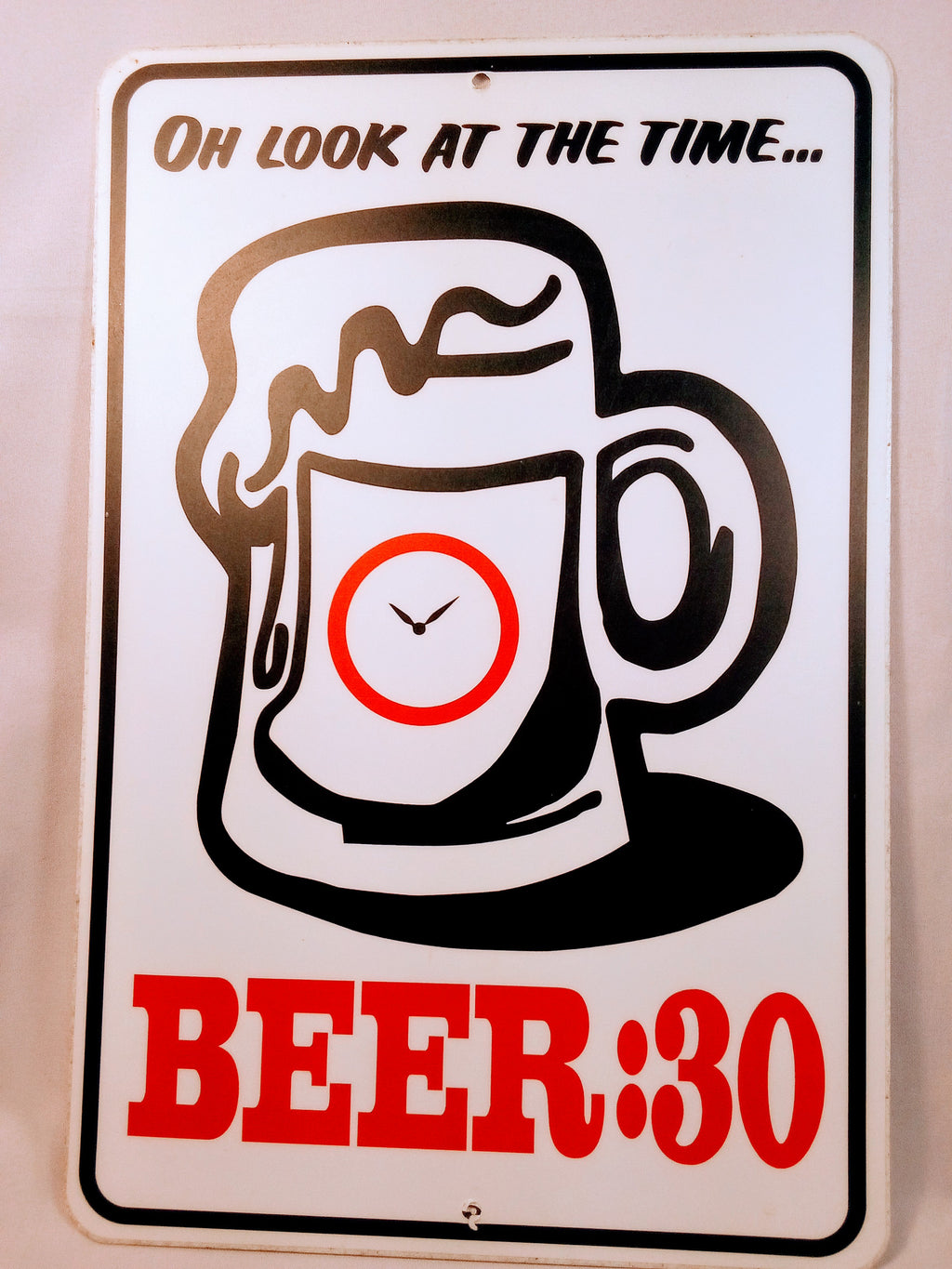 Hilarious Beer O'Clock Sign for Your Basement Bar, Add a Dash of Humor to Your Space with this Cheeky Decor, Get the Party Started