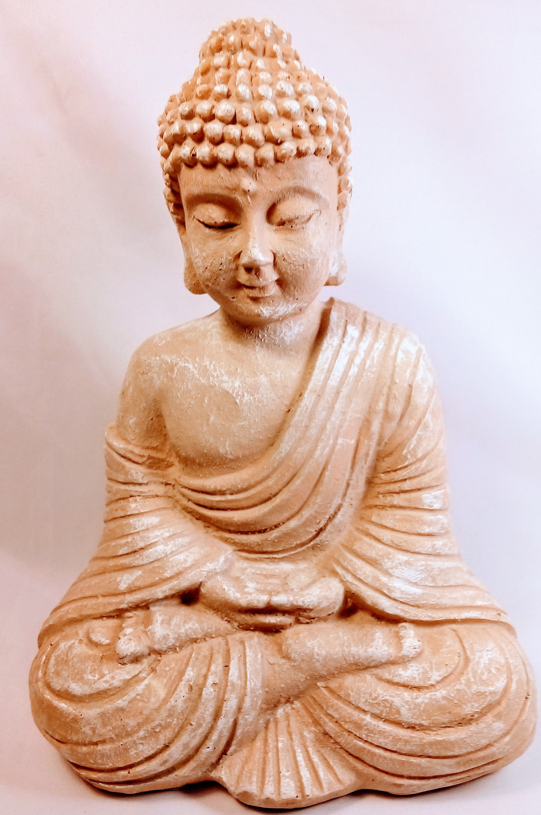 Tibet Buddha Figurine, Happy Sitting Idol for Serenity Meditating for Peaceful Garden Inspiration
