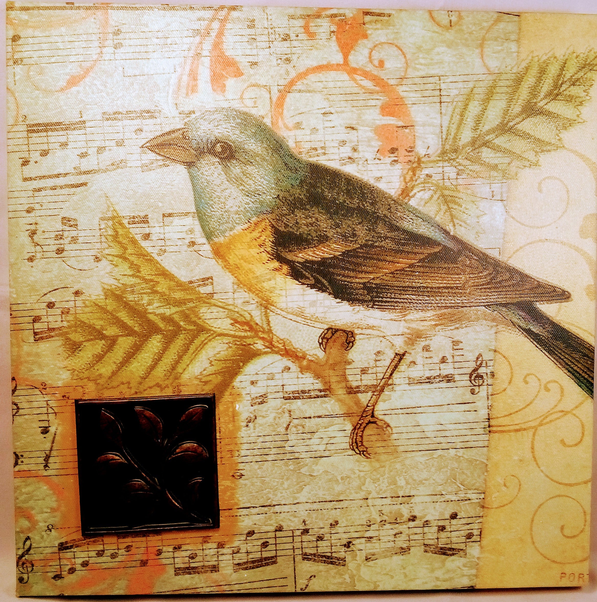 Christmas Gift Set: Unique Paintings Duo, Fairy Canvas Art for Fairy Lovers, Signed AND Greenfinch Tropical Decor