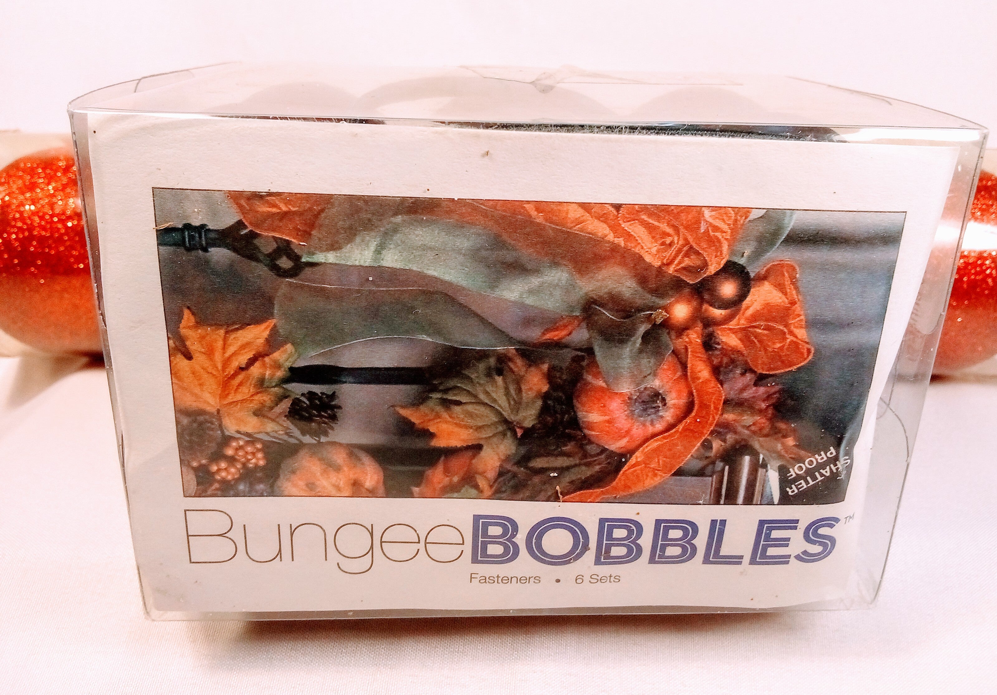 Bobble Ornaments Farmhouse Decor, Red & White Rustic Holiday Decor (Set of 2)