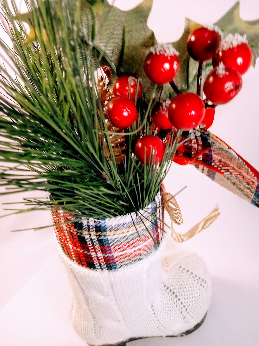 Christmas Boots Planter, Holiday Decor and Flower Pot, Gift for Home, Festive Charming Gift,  Unique Indoor Planter