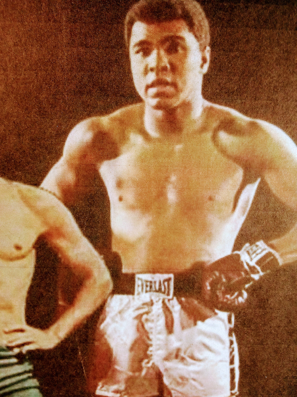 Muhammad Ali and Bruce Lee Art, Perfect Bar Decor Gift, Vintage Boxing and Kung Fu Unique Sports, Ali the Greatest, Bruce Martial Arts