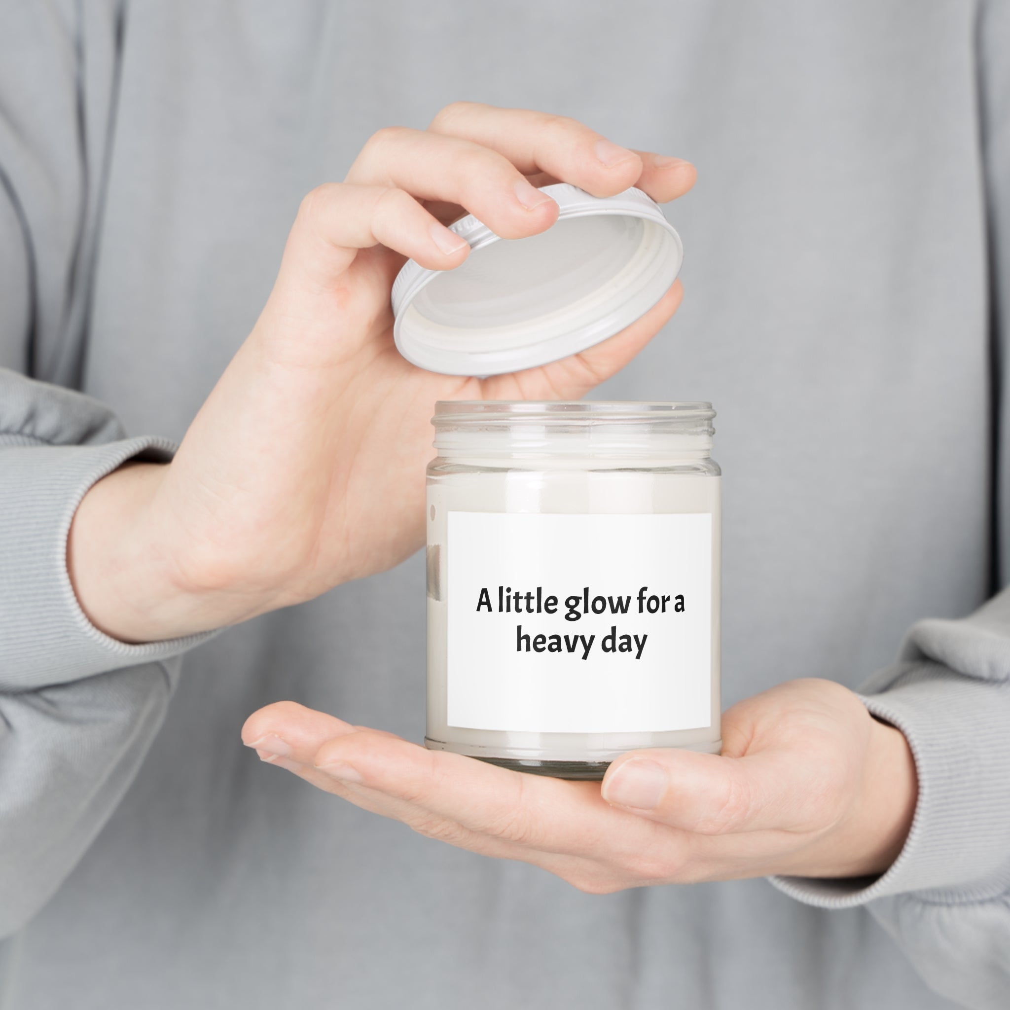 Sympathy Soy Candle - 'A Little Glow for a Heavy Day' Gift for Friends in Need, Share Warmth and Support