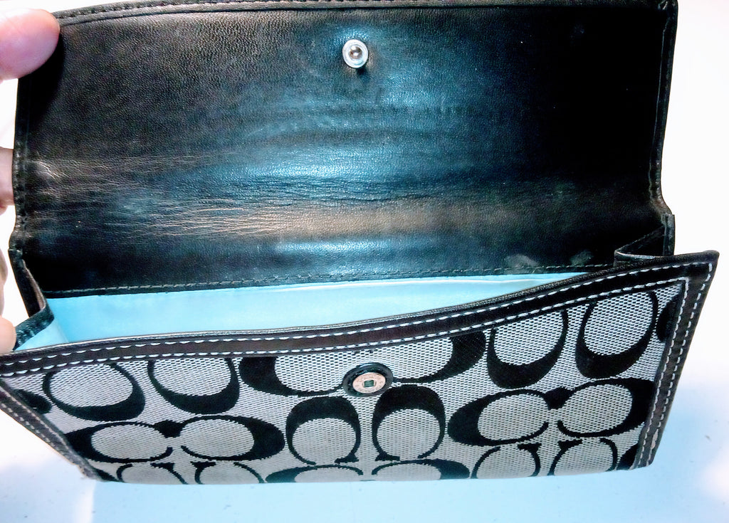 Vintage Coach Wallet Black and Beige, Wallet for Women Minimalist  Aesthetic