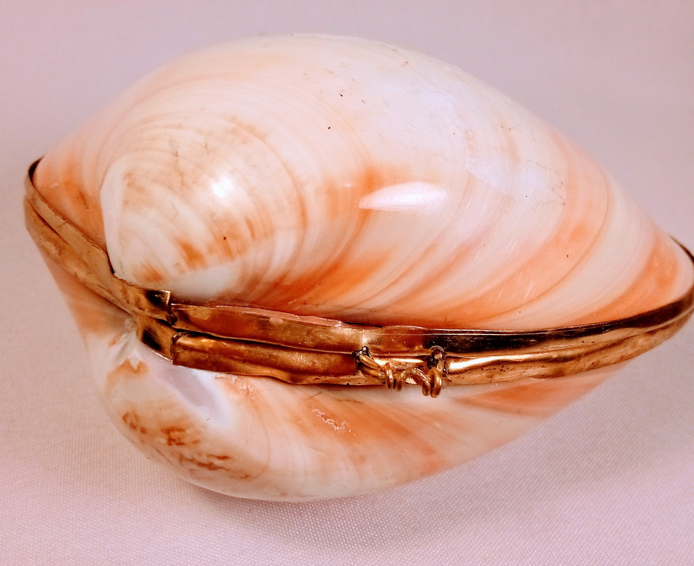 Seashell Jewelry Box for Jewelry Holder, Sunrise Shell Trinket Box. Cool Dish Tray Display, First Jewelry Box - Light Pink