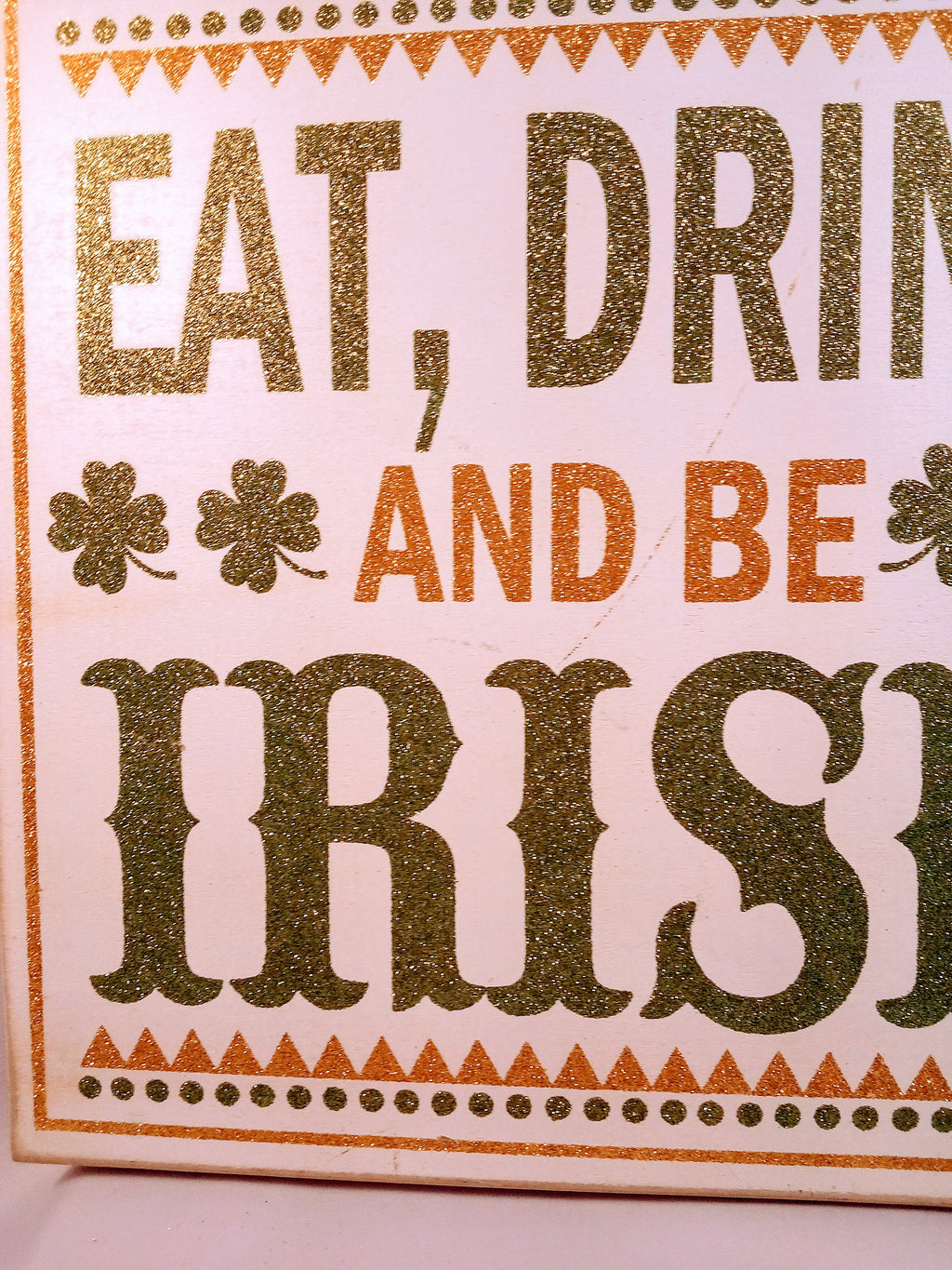 Gold and Wooden Sign for your Garden Pub, Glitz Up Your Home Bar with This Handcrafted Glitter Decor