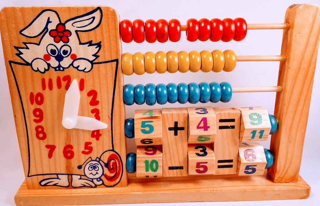 Kids' Arithmetic Toy and Educational Nursery Clock and Abacus Game for Learning Fun, Perfect Gift for Learning Arithmetic