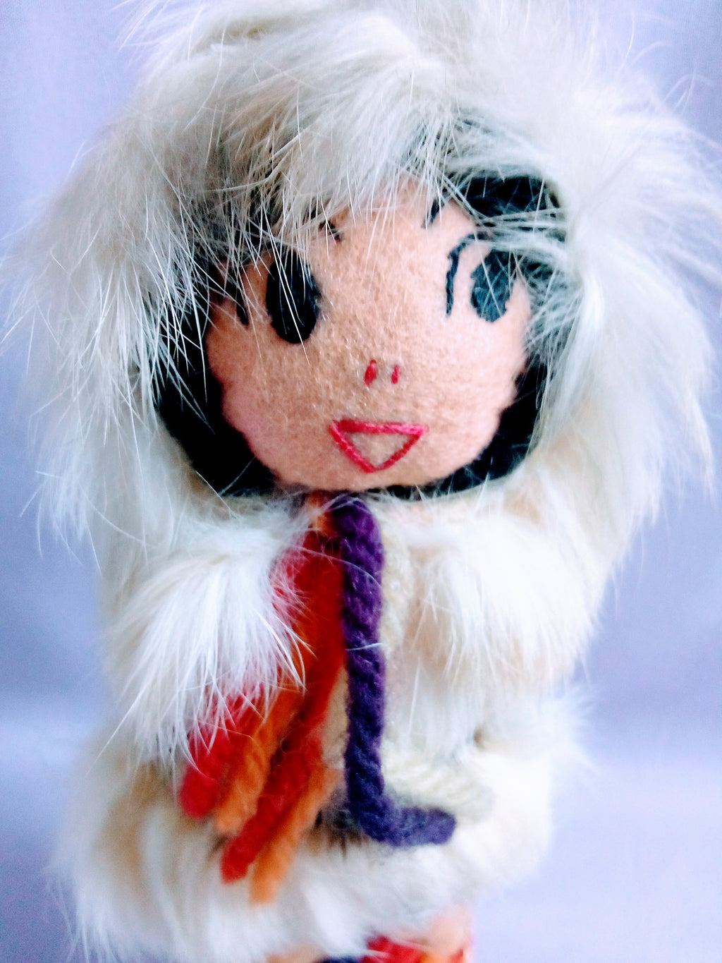 Cozy Eskimo Doll with Authentic Fur, Unique Alaskan Collectible Charming Figurine