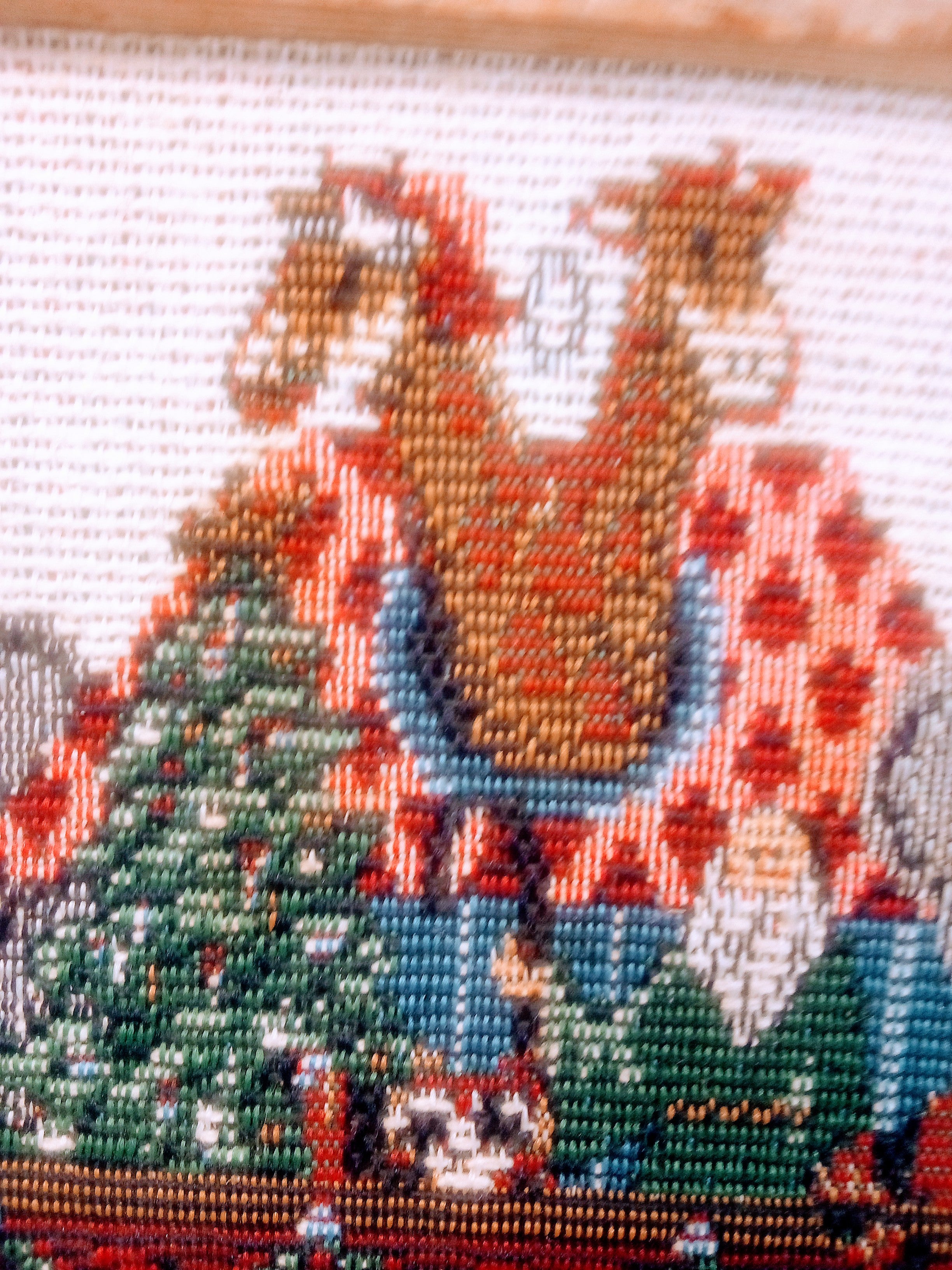 Vintage Genesis Cross Stitch, Whimsical Noah's Ark Wall Decor, Framed Art Embroidery Classic, Wall Hanging Cherished 1996