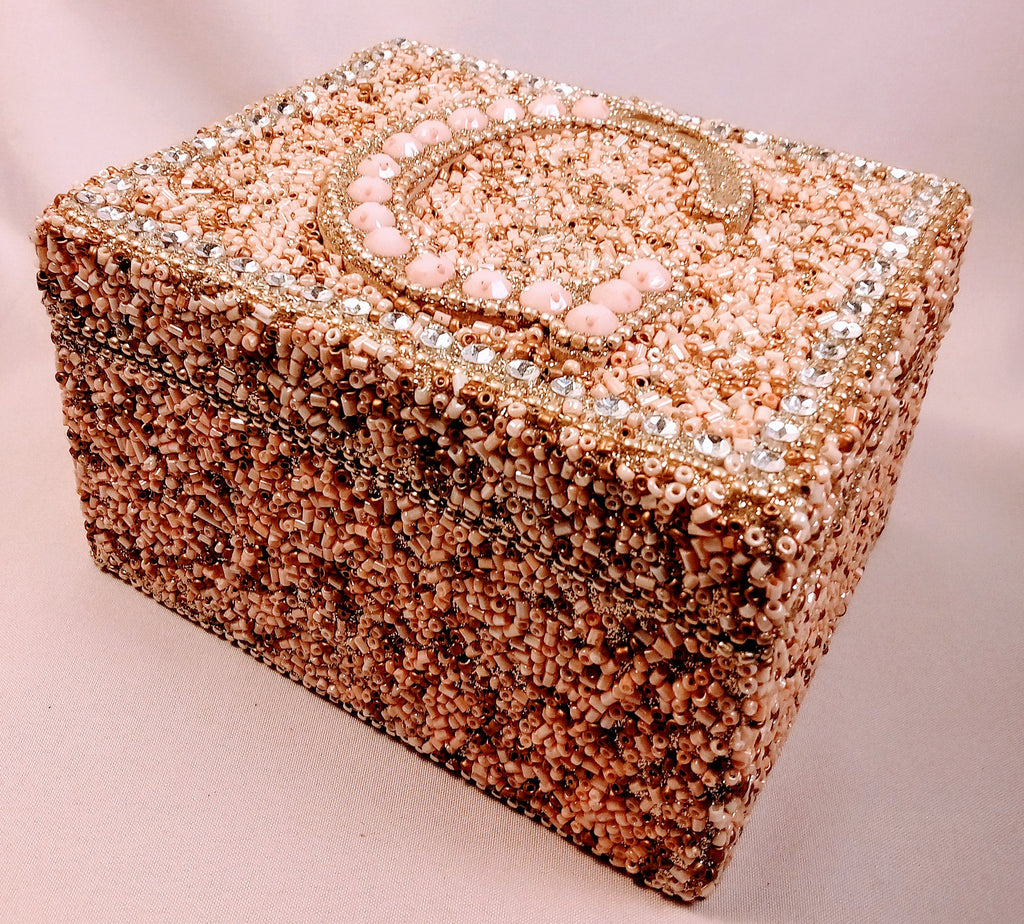 Christmas Gift Set of 2: Hawaiian Shell Double Beads Necklace Beachy Gift AND Sparkle Jewelry Box Elegant Keepsake