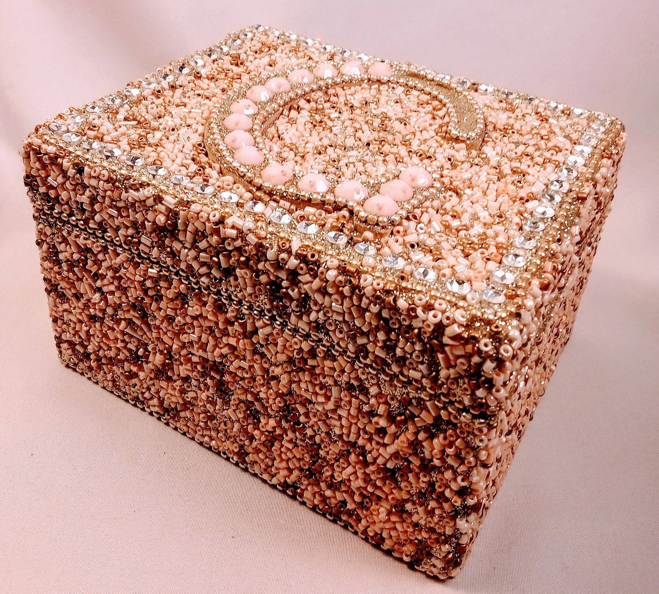 Christmas Gift Set of 2: Hawaiian Shell Double Beads Necklace Beachy Gift AND Sparkle Jewelry Box Elegant Keepsake