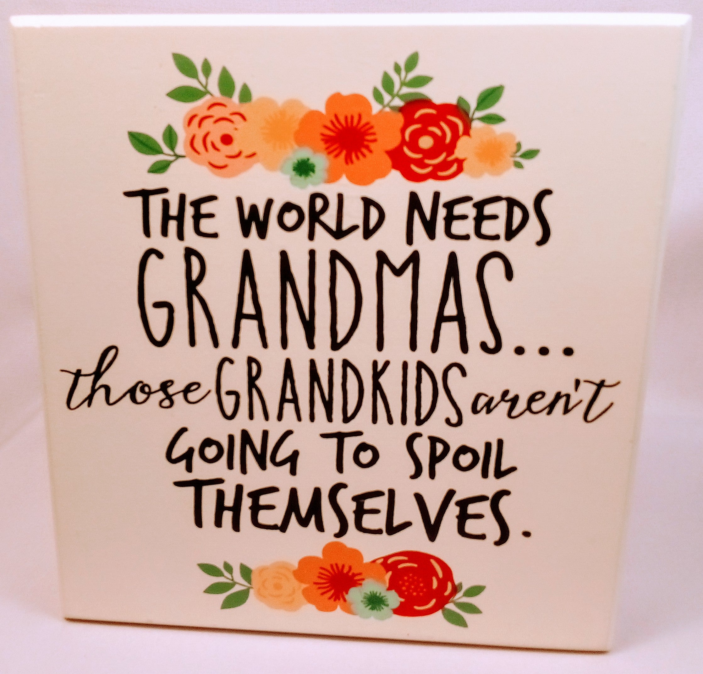 Gift for Grandma, Farmhouse Desk Sign and Decor,. Perfect Housewarming or Birthday Gift from Grandkids, Thoughtful Appreciation Surprise