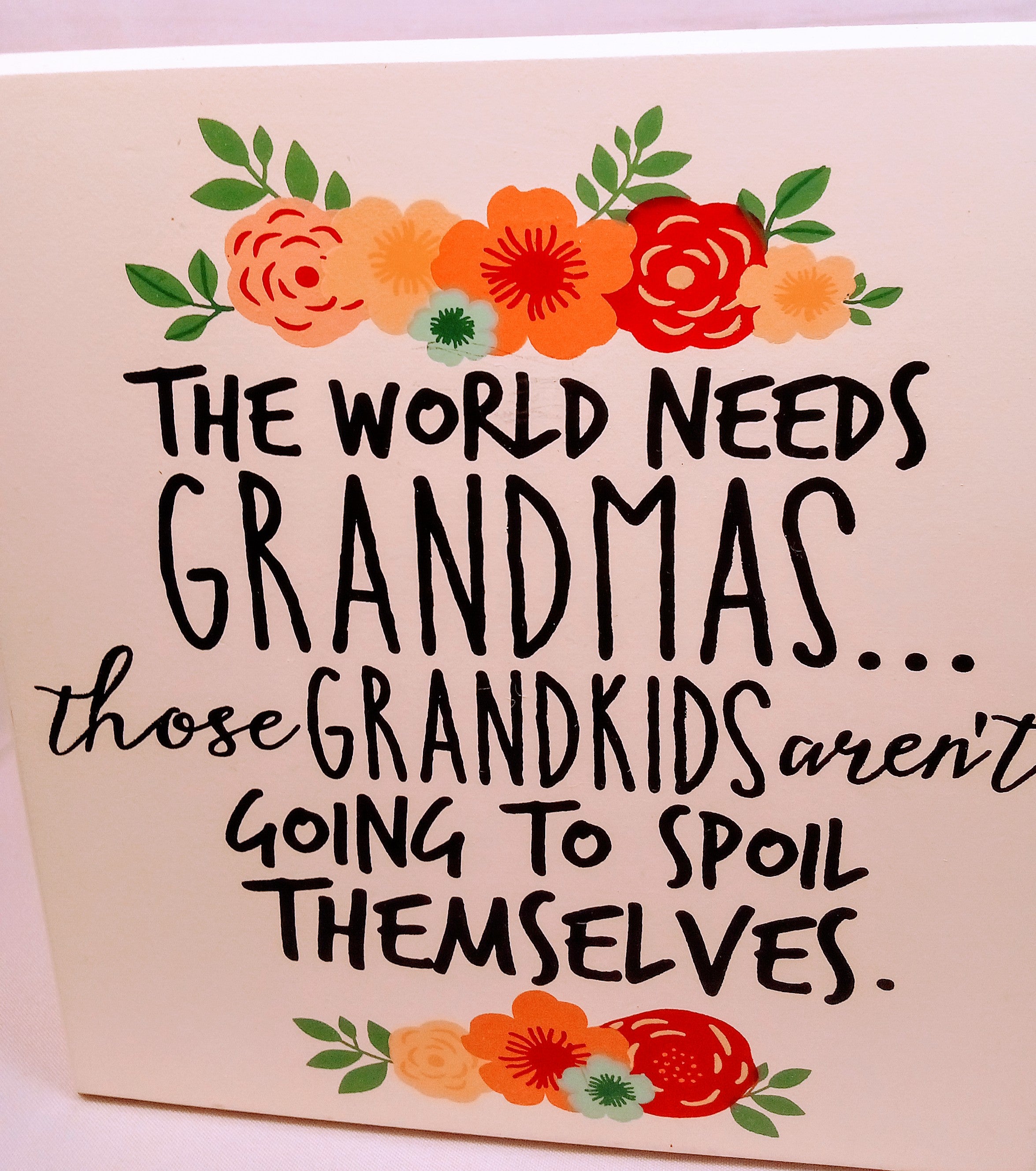 Gift for Grandma, Farmhouse Desk Sign and Decor,. Perfect Housewarming or Birthday Gift from Grandkids, Thoughtful Appreciation Surprise