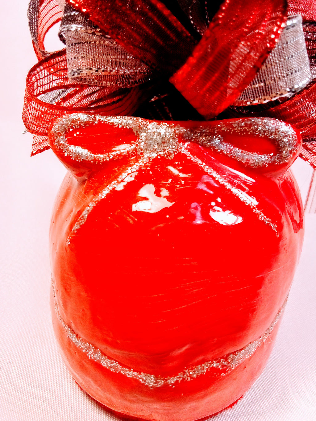 Aesthetic High Heel Flower Vase, Cute Ruby Red Home Decor for Desk or Balcony, Creative Novelty Floral Decor