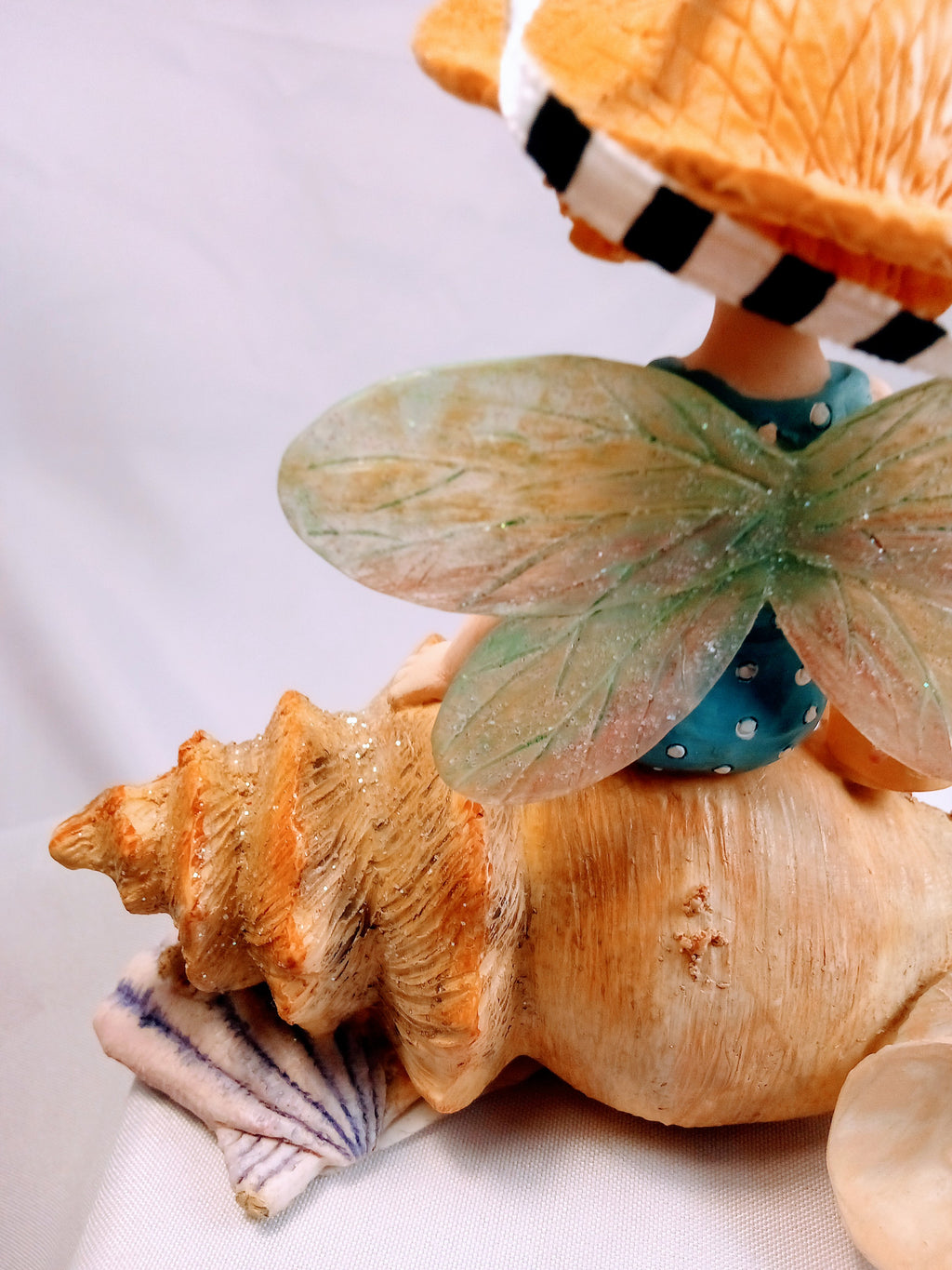 Beach Fairy Sculpture for Coastal Vibes, Magical Seaside Figurine, Ocean Home Accent, Charming Beach House Decor, Shell Art