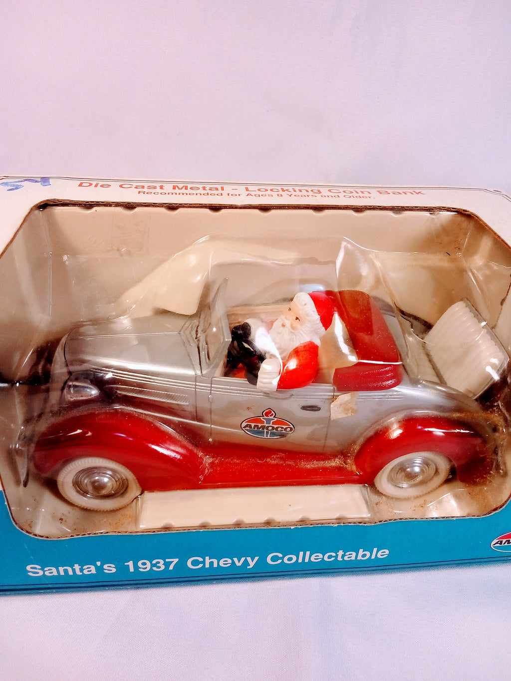 Santa's Chevy Convertible Vintage Ornament for Car Lovers, Handcrafted Chevrolet Collectible 1937 for Car Fanatics, Unique Perfect Gift