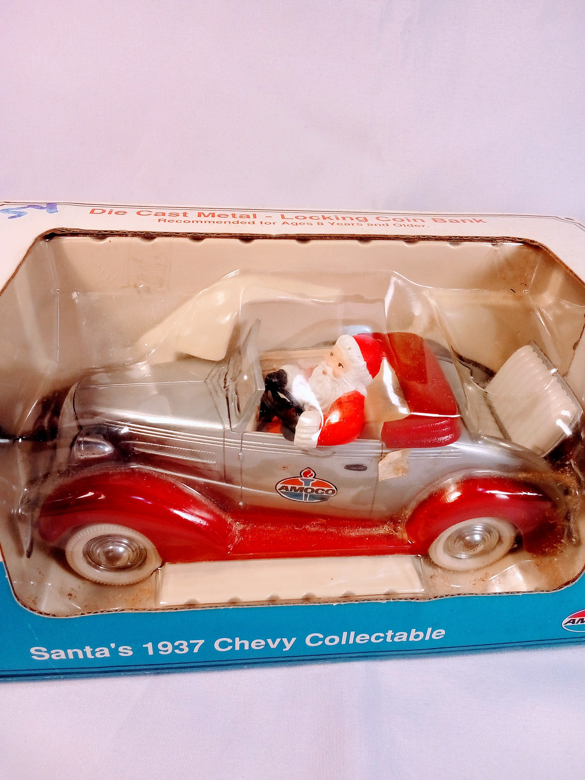 Santa's Chevy Convertible Vintage Ornament for Car Lovers, Handcrafted Chevrolet Collectible 1937 for Car Fanatics, Unique Perfect Gift