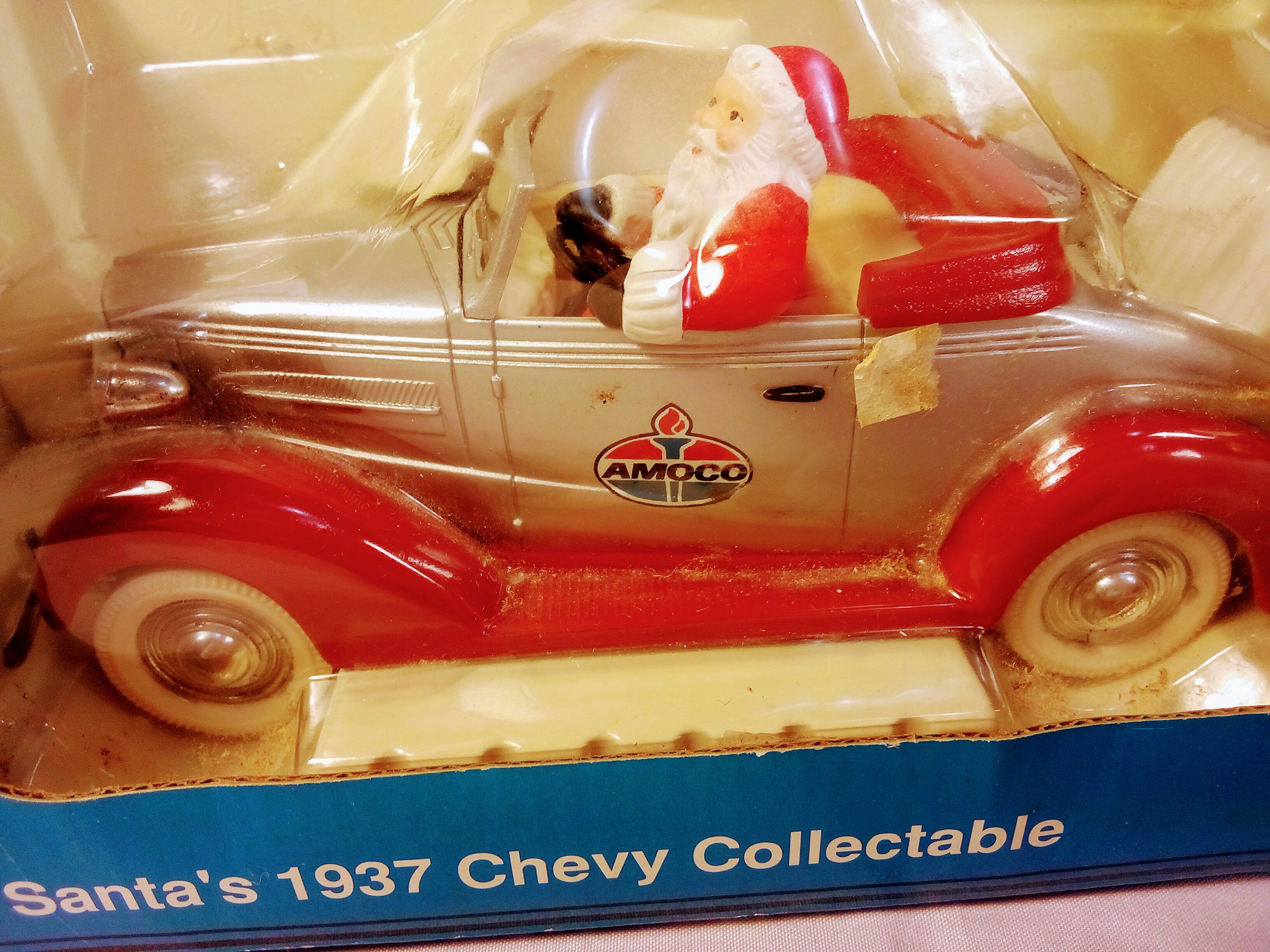Santa's Chevy Convertible Vintage Ornament for Car Lovers, Handcrafted Chevrolet Collectible 1937 for Car Fanatics, Unique Perfect Gift