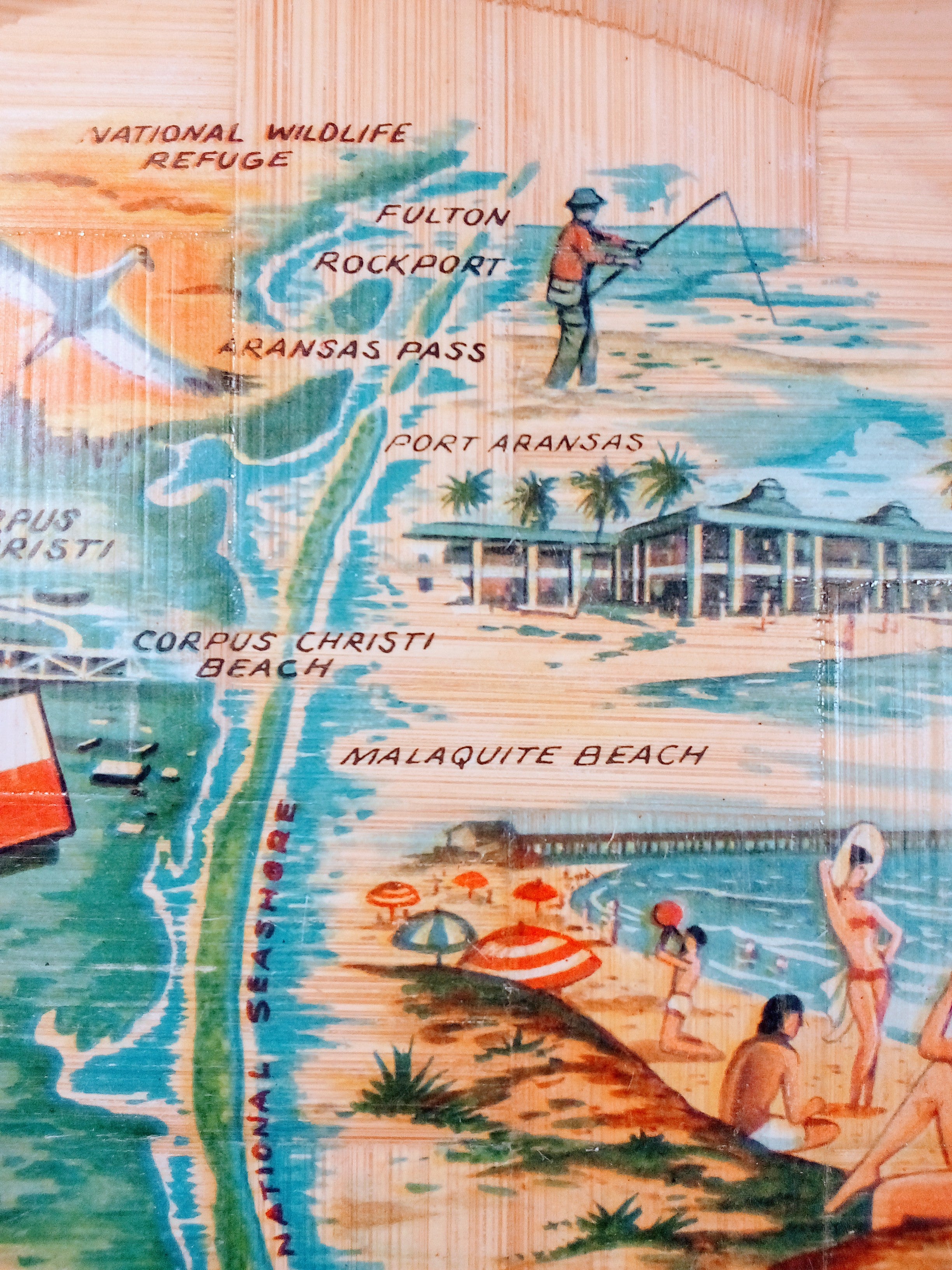 Bamboo Serving Tray for Stylish Decor, From Texas Gulf Coast Vibes, Handwoven Coastal Chic, Unique (12")