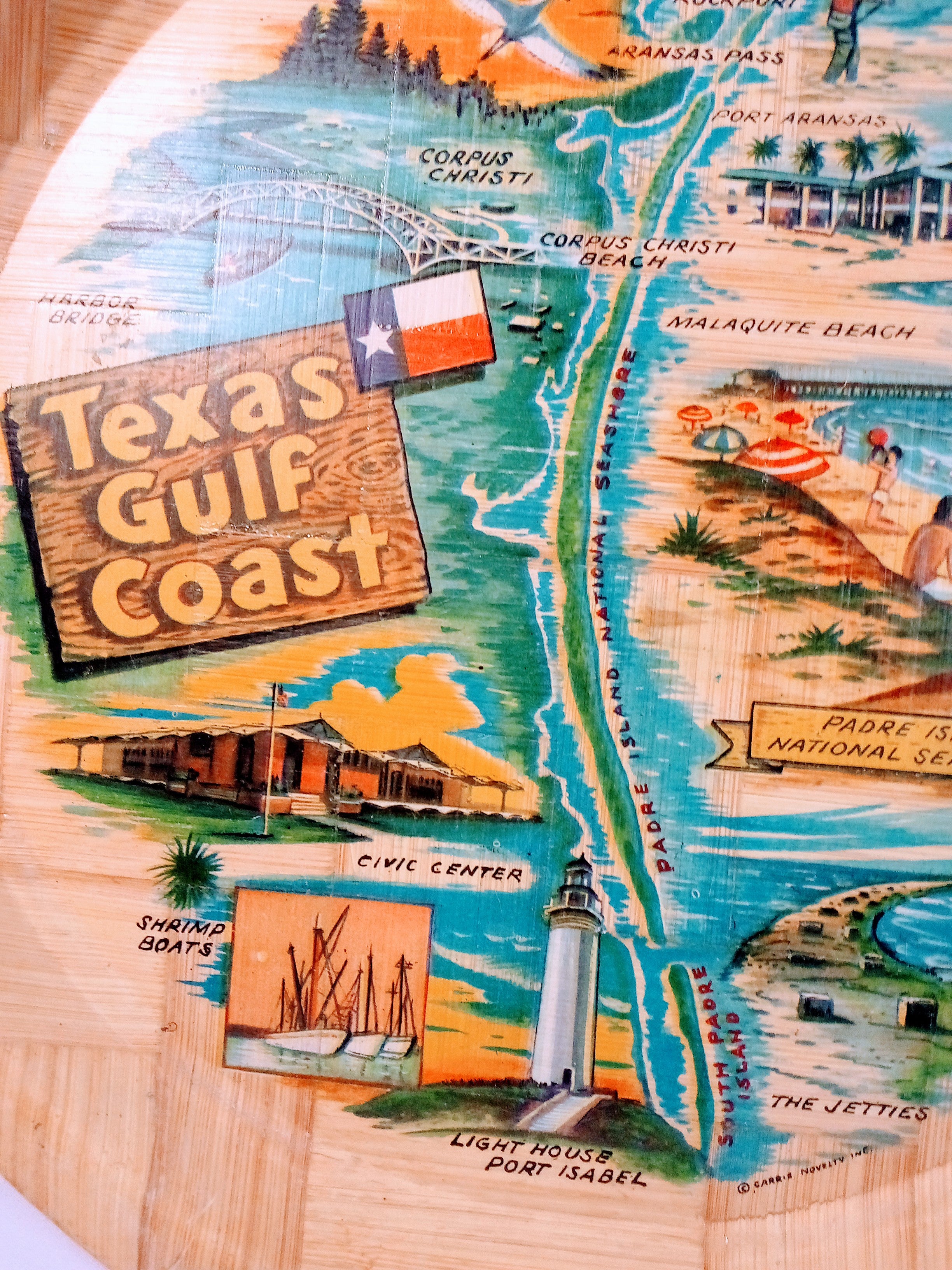 Bamboo Serving Tray for Stylish Decor, From Texas Gulf Coast Vibes, Handwoven Coastal Chic, Unique (12")