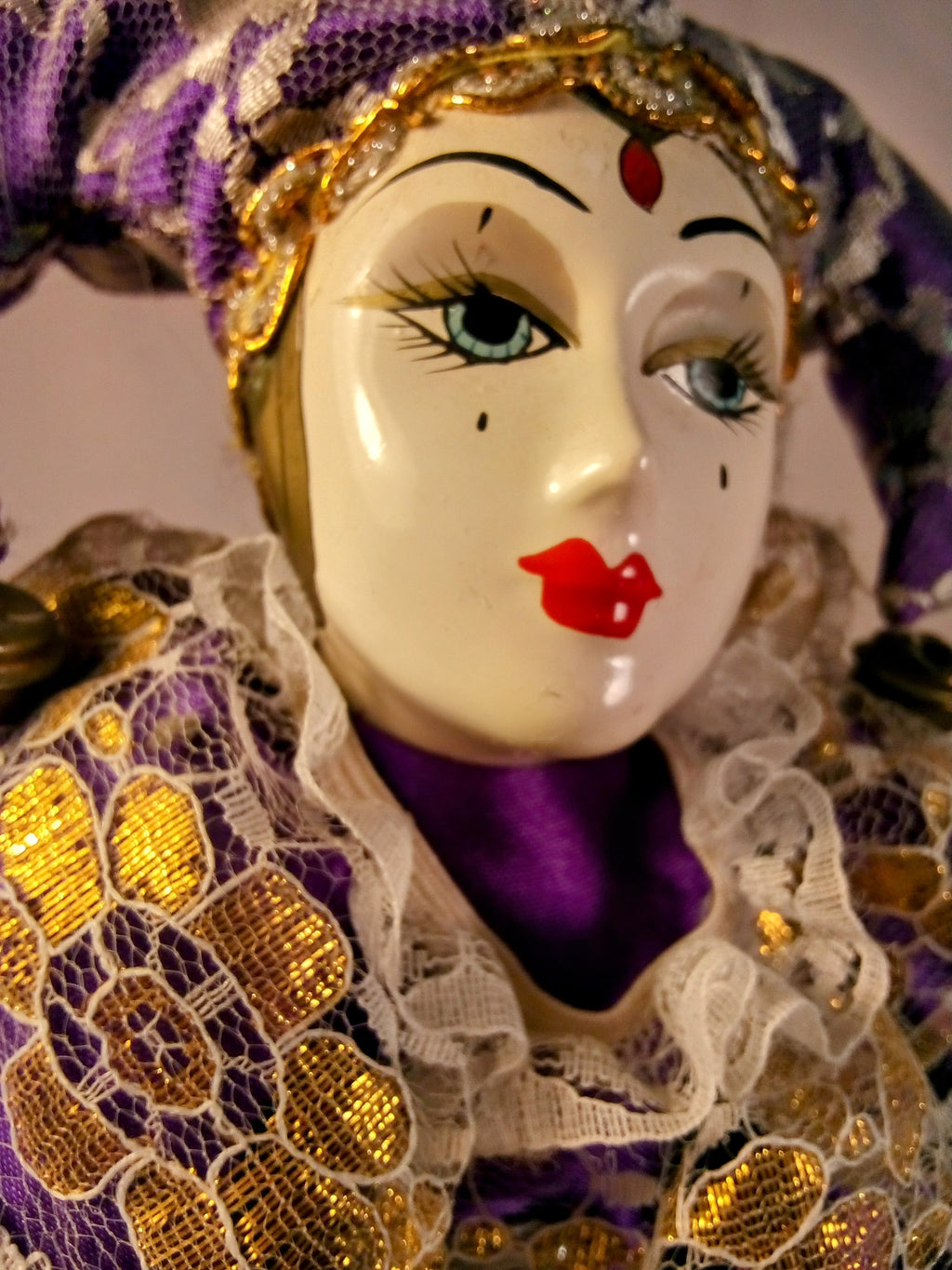 Vintage Jester Tall Doll Home Decor, Joker Clown Harlequin Figure  Birthday Gift Retro Collection, Nursing Decor