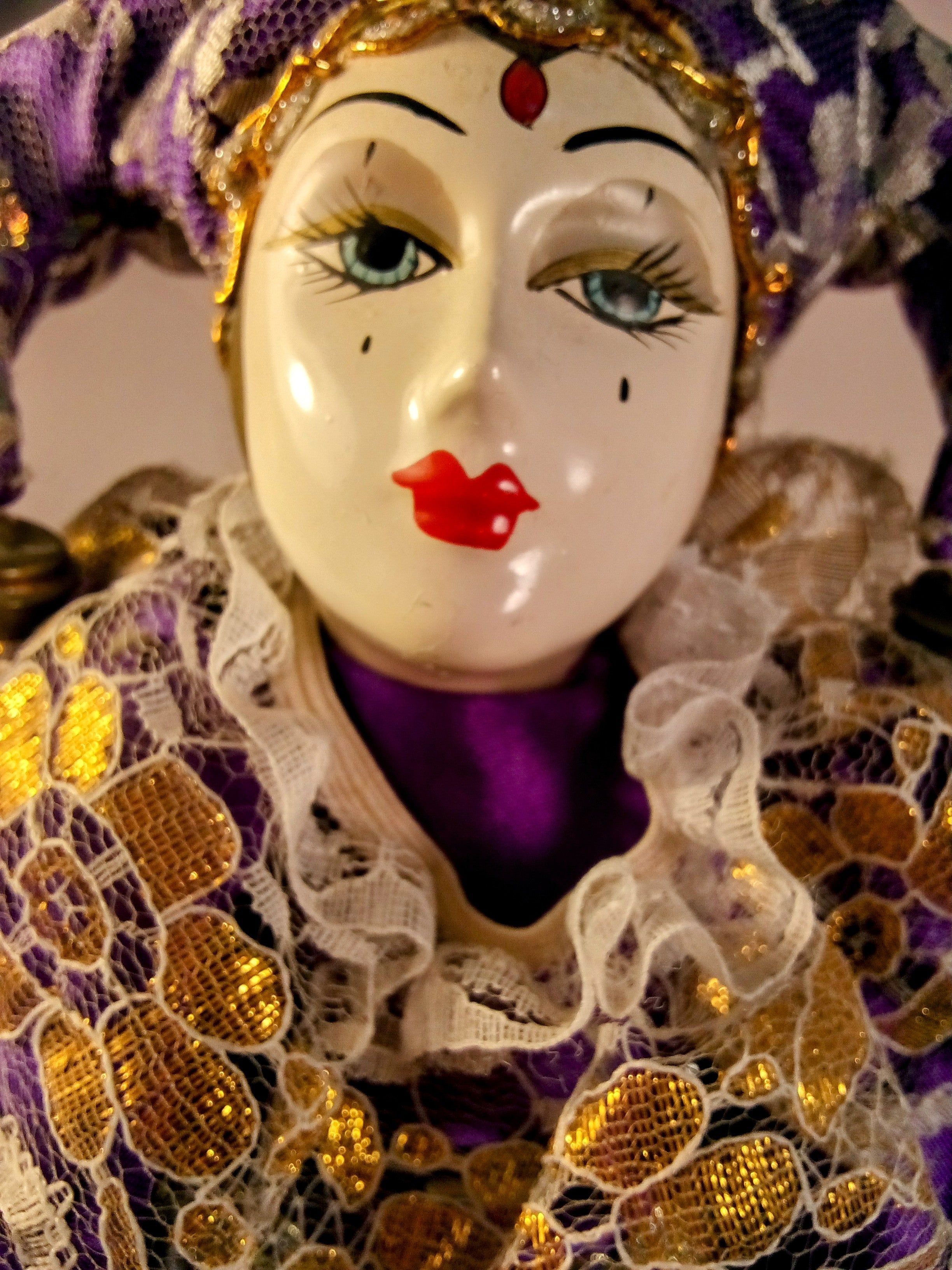 Vintage Jester Tall Doll Home Decor, Joker Clown Harlequin Figure  Birthday Gift Retro Collection, Nursing Decor