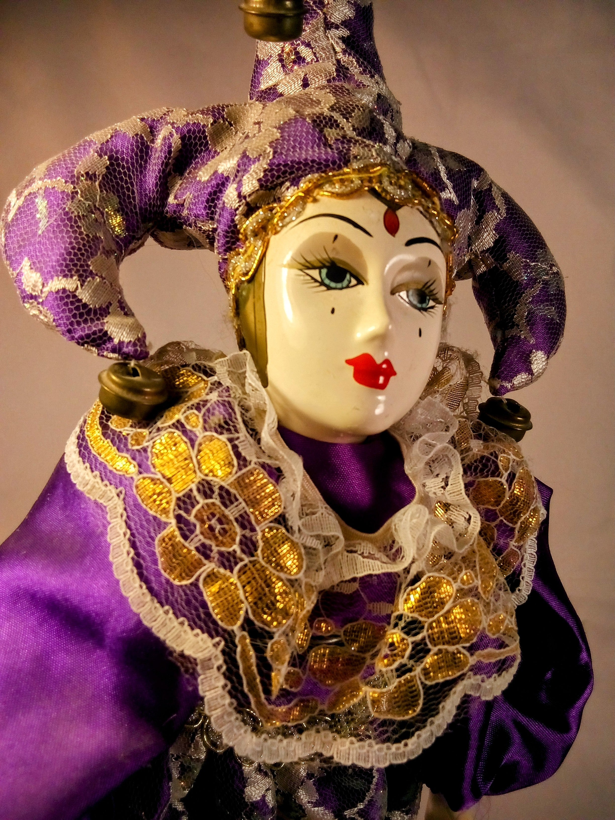 Vintage Jester Tall Doll Home Decor, Joker Clown Harlequin Figure  Birthday Gift Retro Collection, Nursing Decor