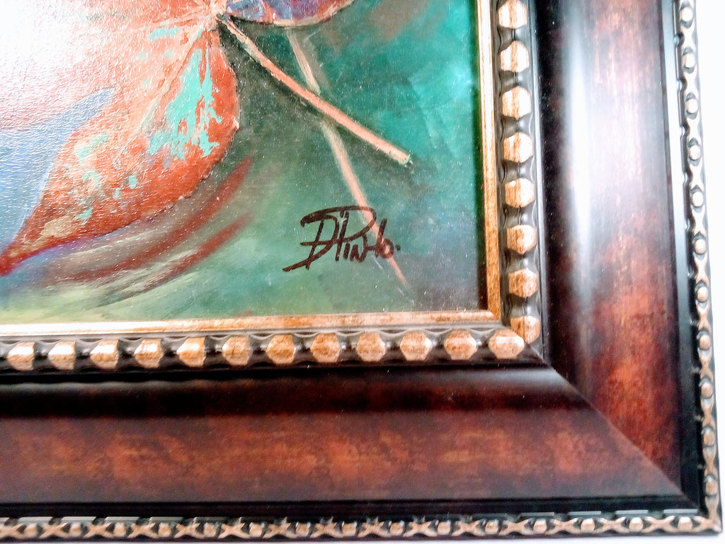 Original Oil Painting of Autumn Leaf, Handpainted Fall Art for Living Room Decor, Nature-Inspired Great for office - Signed