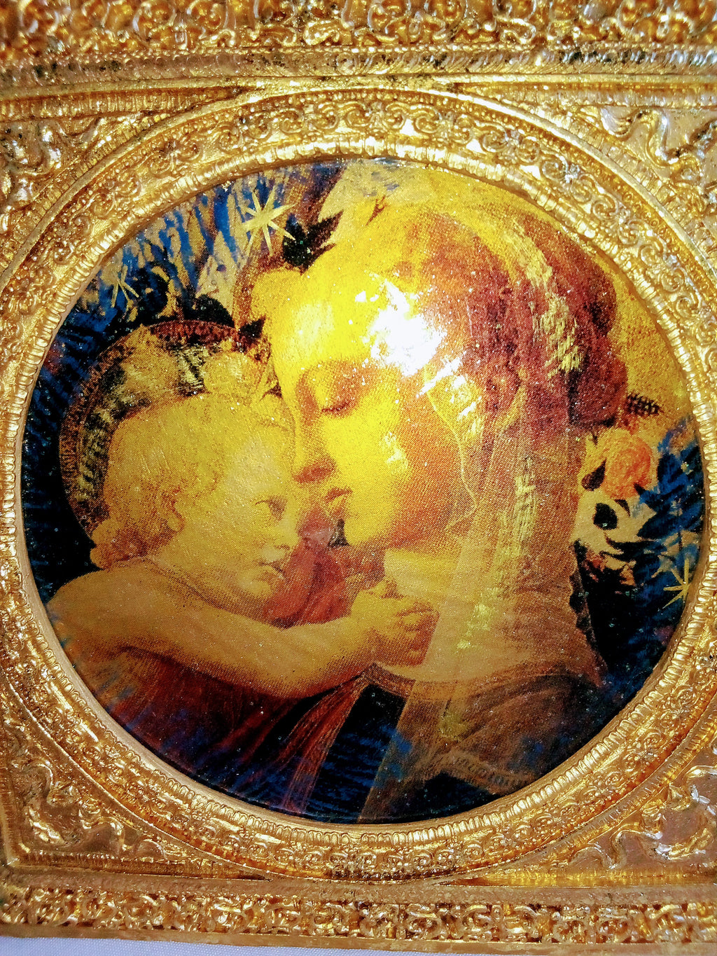 Mary and Baby Jesus Oil Picture by Sandro Boticello, the Italian Renaissance Painter, Original was made in 1481, Blessed Virgin Mary, Art Picture Madonna and Child