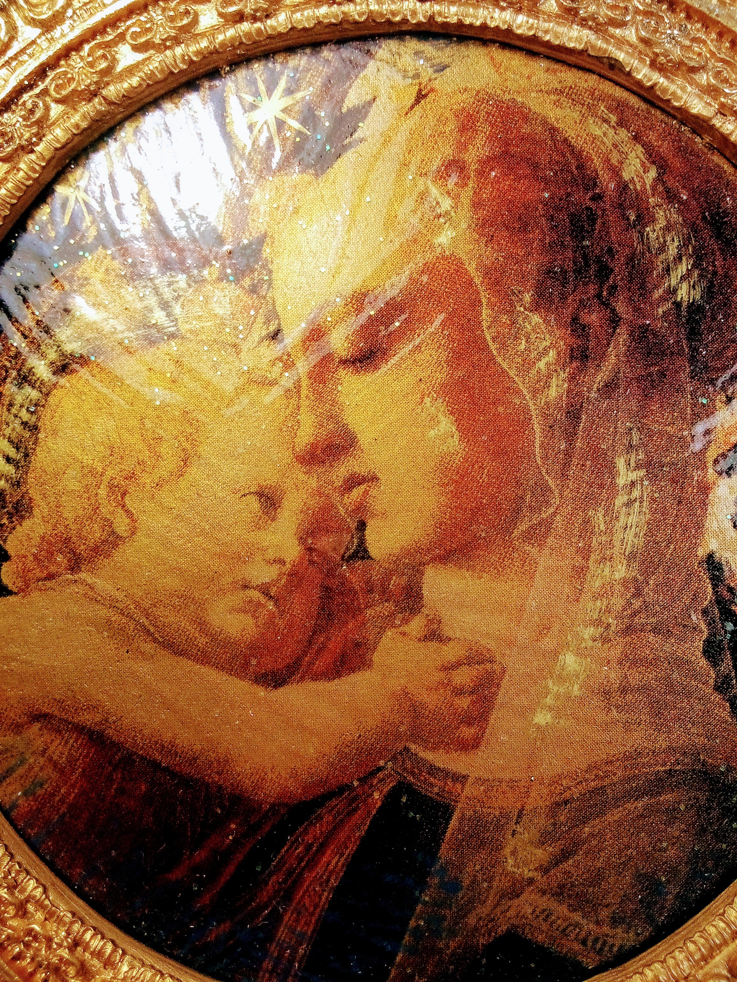 Mary and Baby Jesus Oil Picture by Sandro Boticello, the Italian Renaissance Painter, Original was made in 1481, Blessed Virgin Mary, Art Picture Madonna and Child