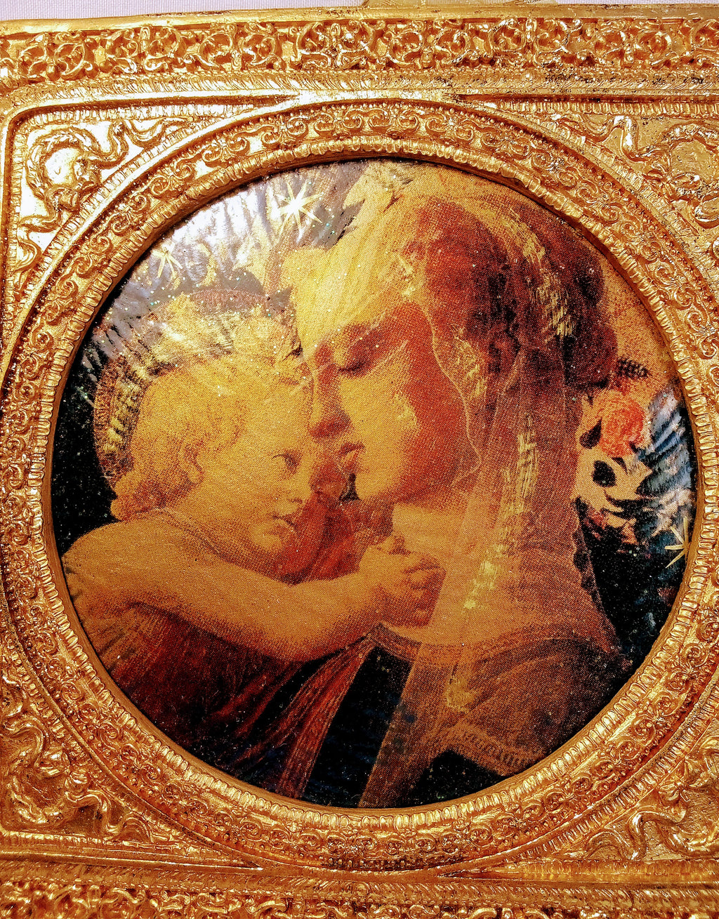 Mary and Baby Jesus Oil Picture by Sandro Boticello, the Italian Renaissance Painter, Original was made in 1481, Blessed Virgin Mary, Art Picture Madonna and Child