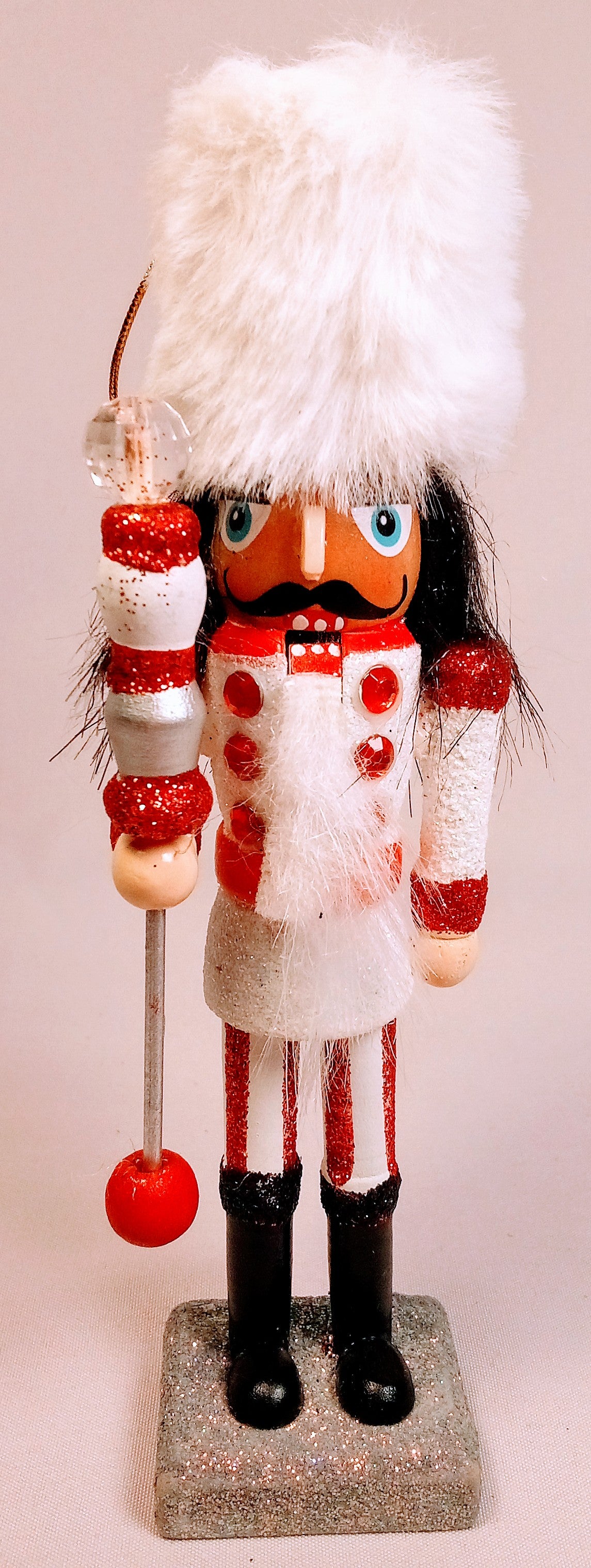 Tiny Nutcracker Soldier with a Touch of Royal Elegance, Mini-Nutcracker Regal British Decor, Adorable Royalty-Inspired