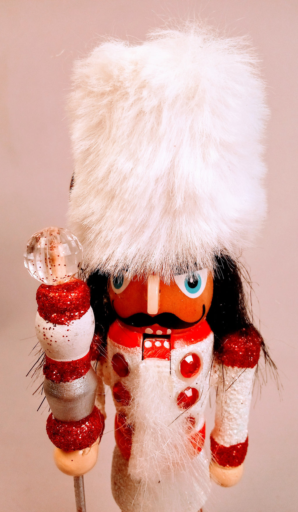 Tiny Nutcracker Soldier with a Touch of Royal Elegance, Mini-Nutcracker Regal British Decor, Adorable Royalty-Inspired